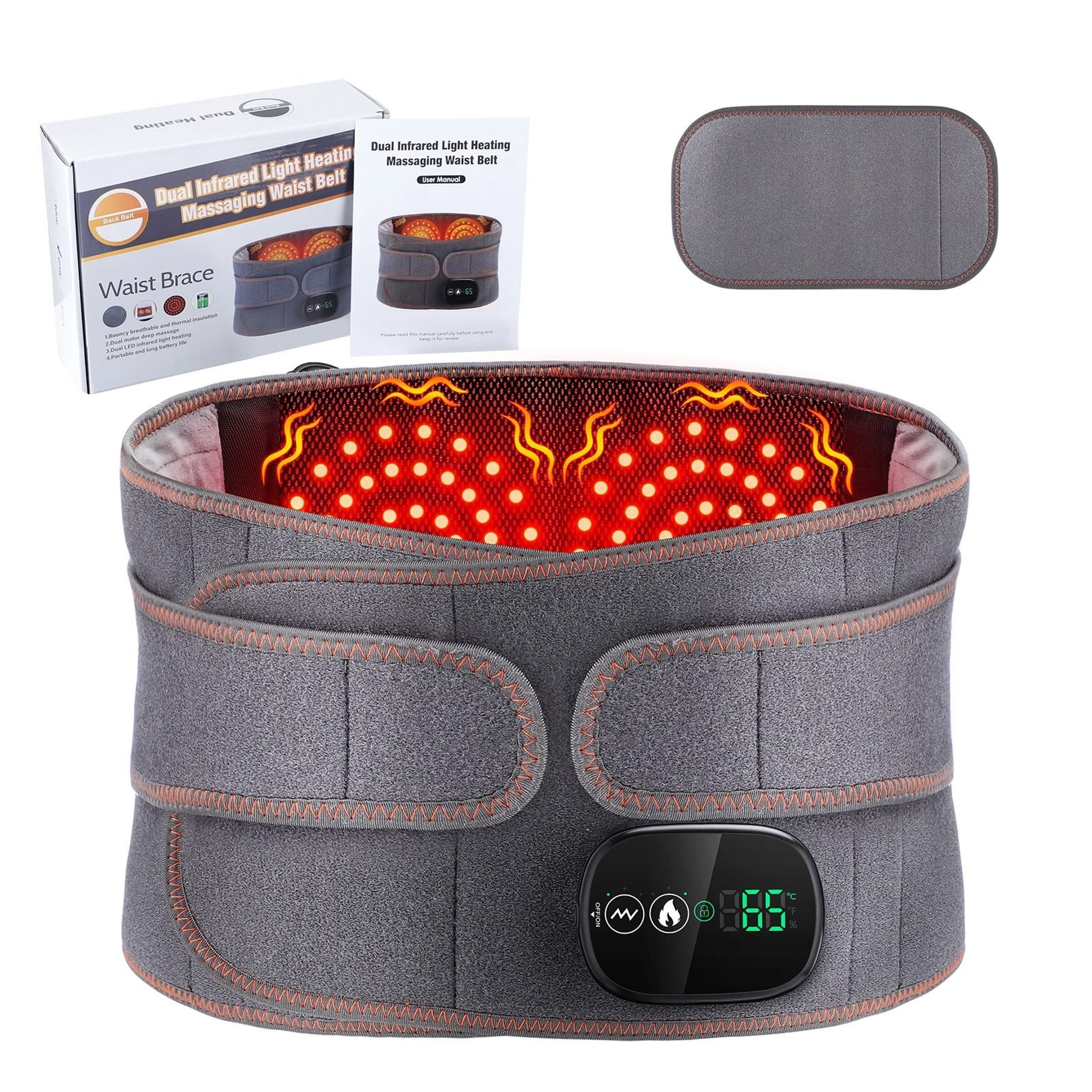 Rechargeable Ankle Heating Wrap With Vibration Massage 0