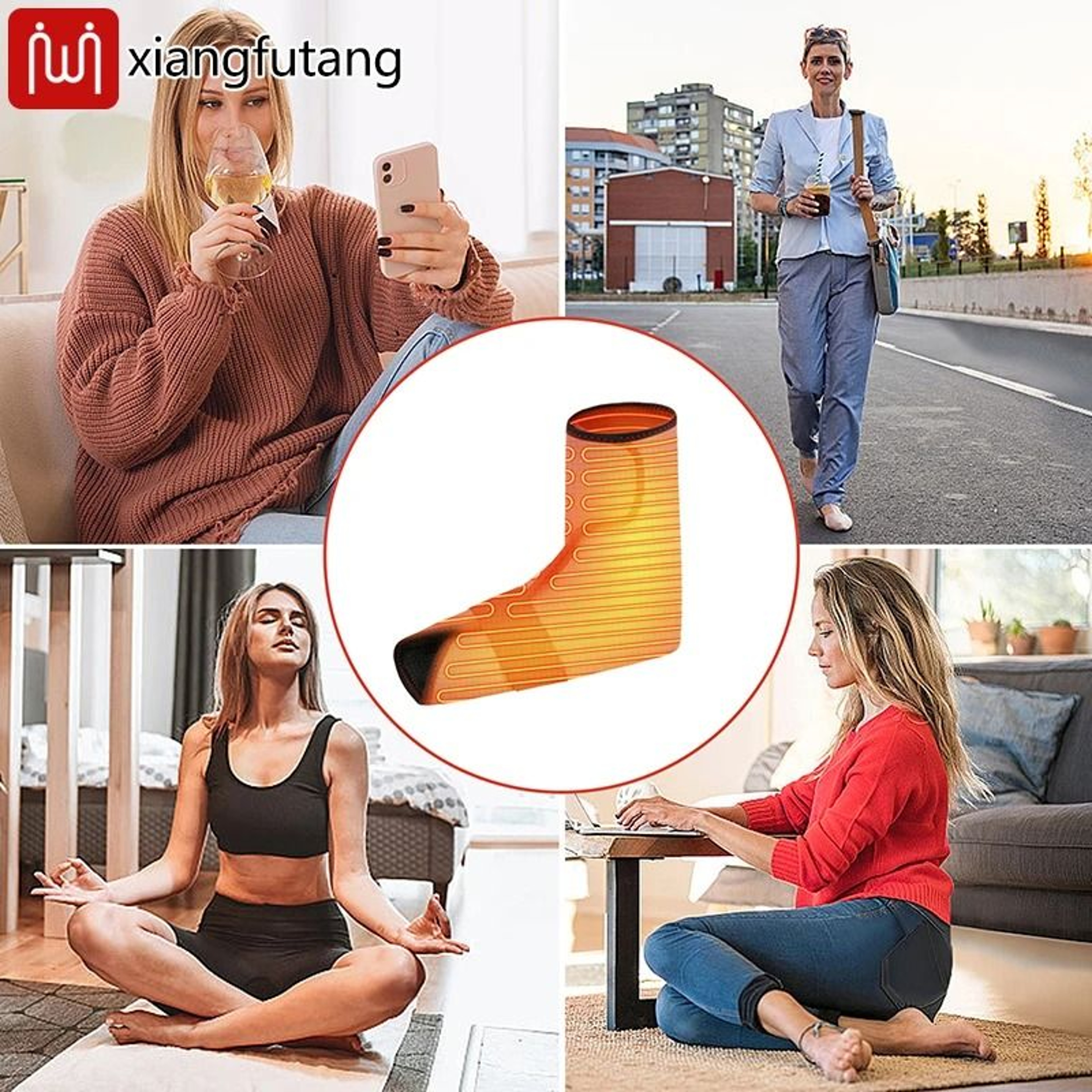 Electric Heated Foot And Ankle Wrap With Vibration Massage 5