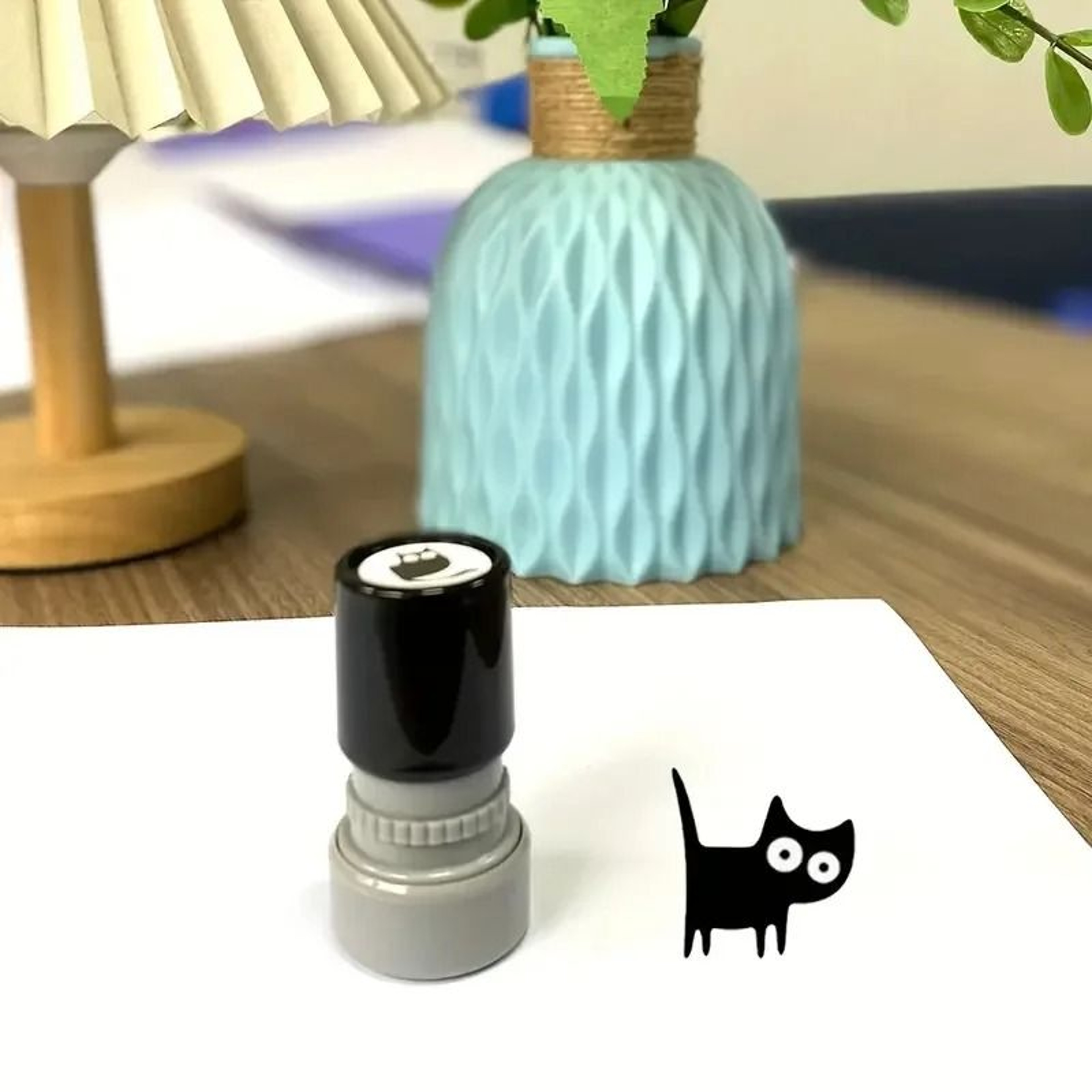 Cute Black Cat Wooden Stamp For Scrapbooking Journals And DIY Crafts 3