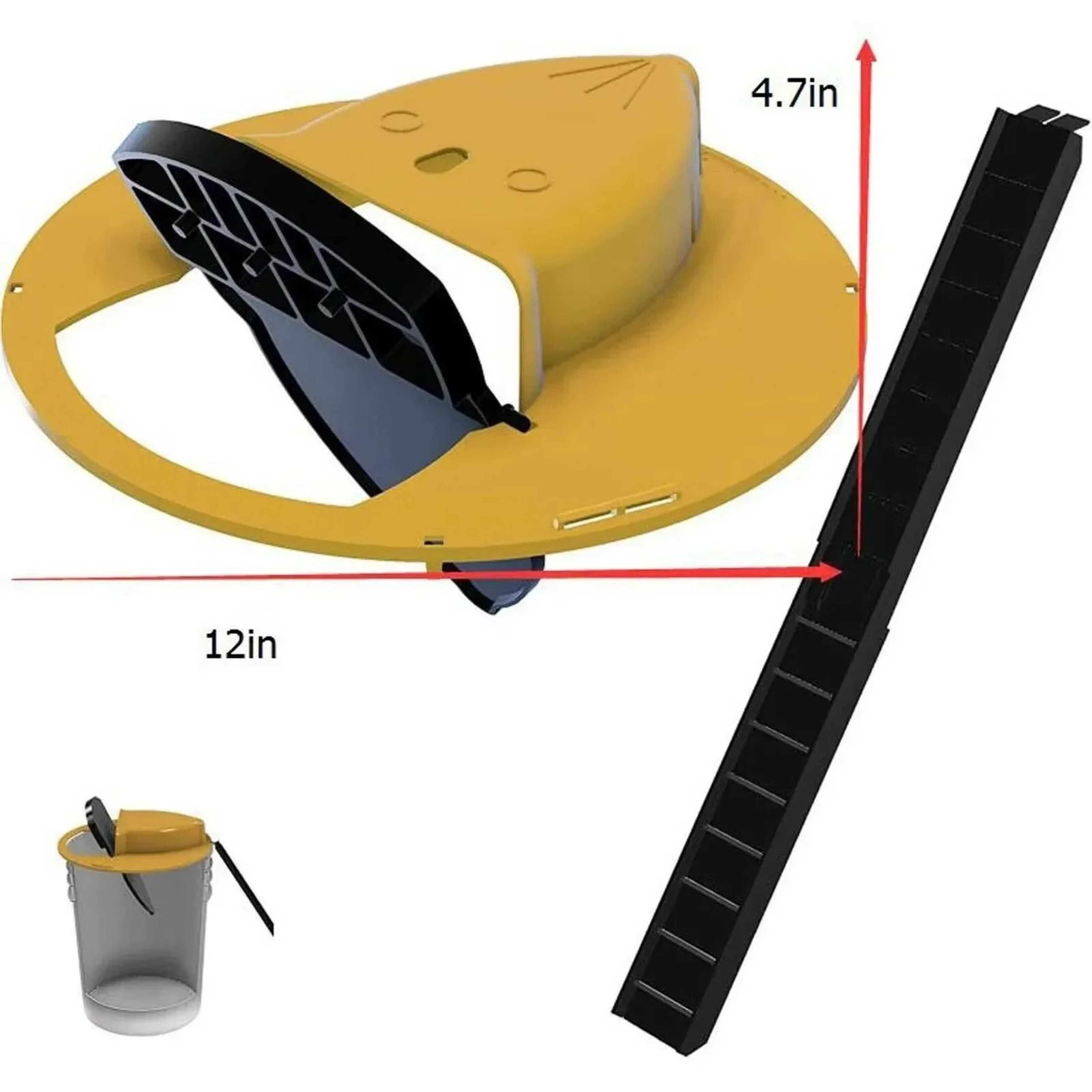 Auto Reset Bucket Mouse Trap Lid Reusable Multi Catch Rodent Control System 5