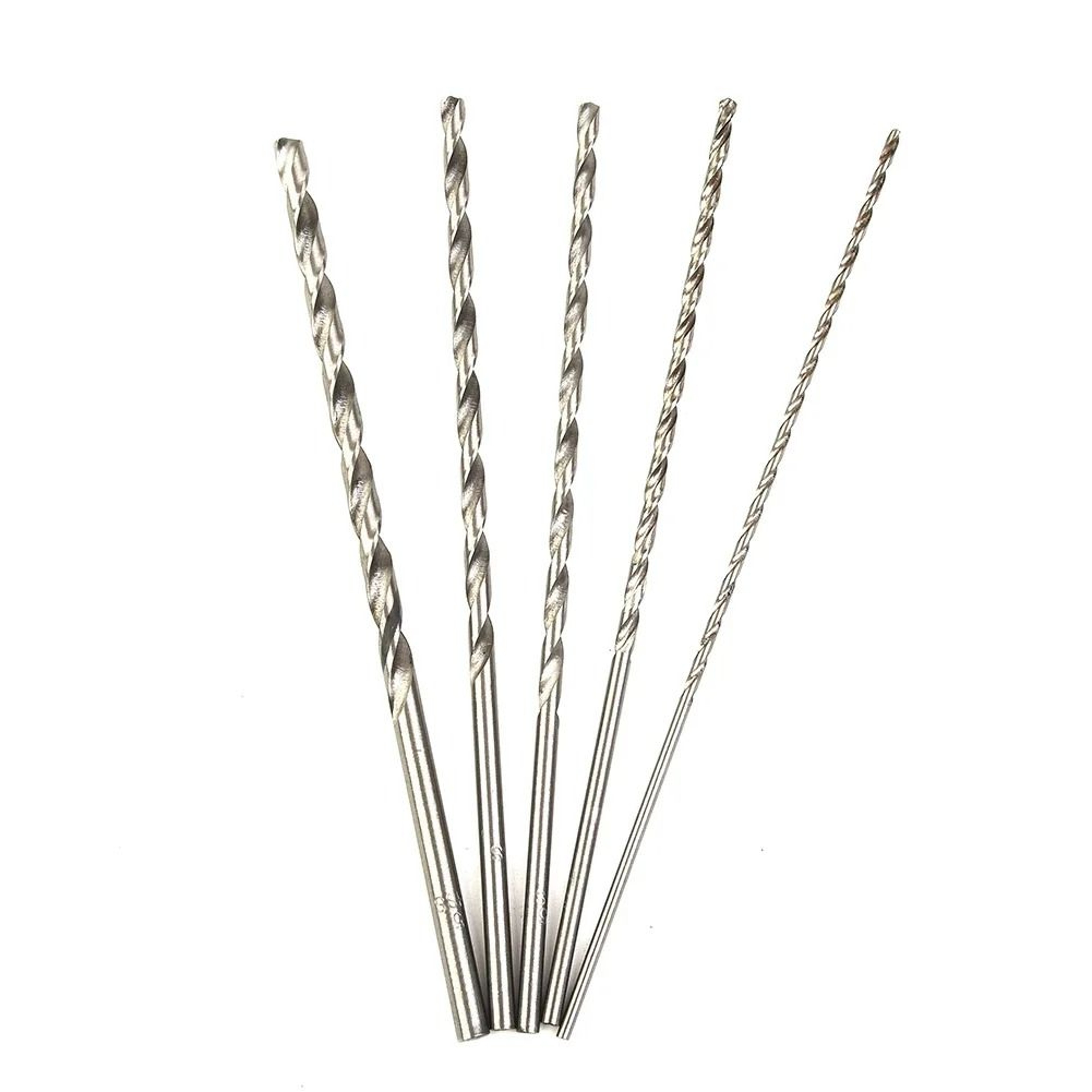 5 Piece Extra Long HSS Drill Bit Set 150mm High Speed Steel Bits For Wood Plastic  Aluminum 4