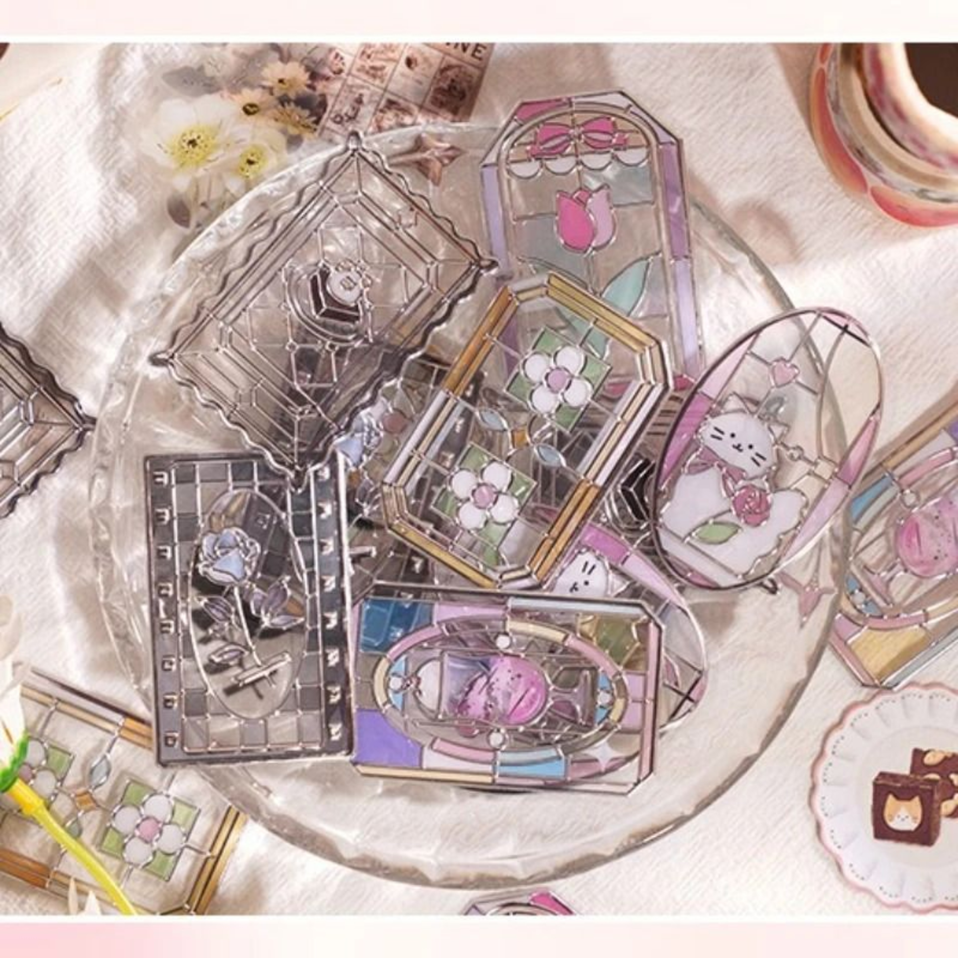 Kawaii 3D Stained Glass Window Stickers For Scrapbooking  Journaling 4