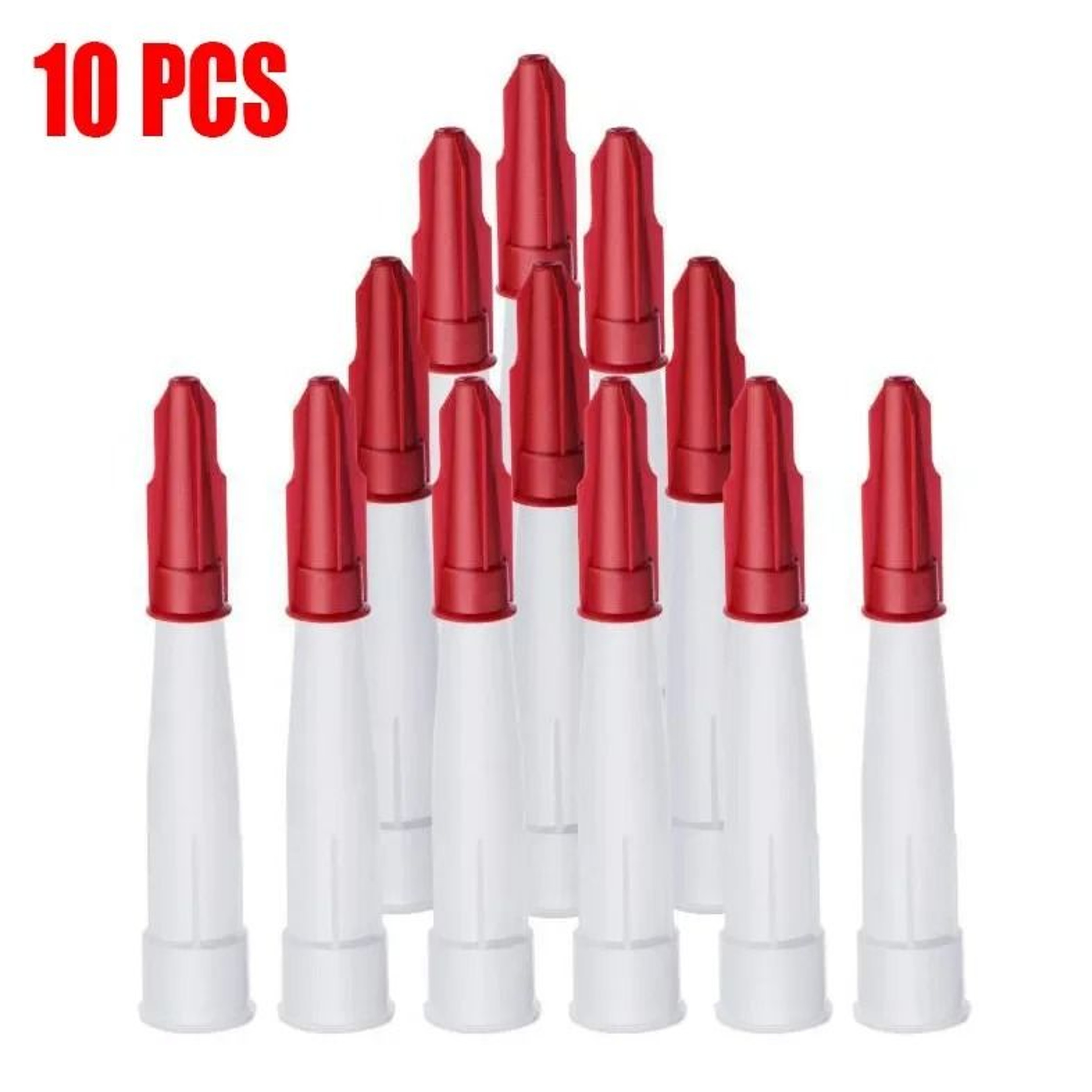 10 Piece Reusable Silicone Caulking Nozzle Replacement Kit 0