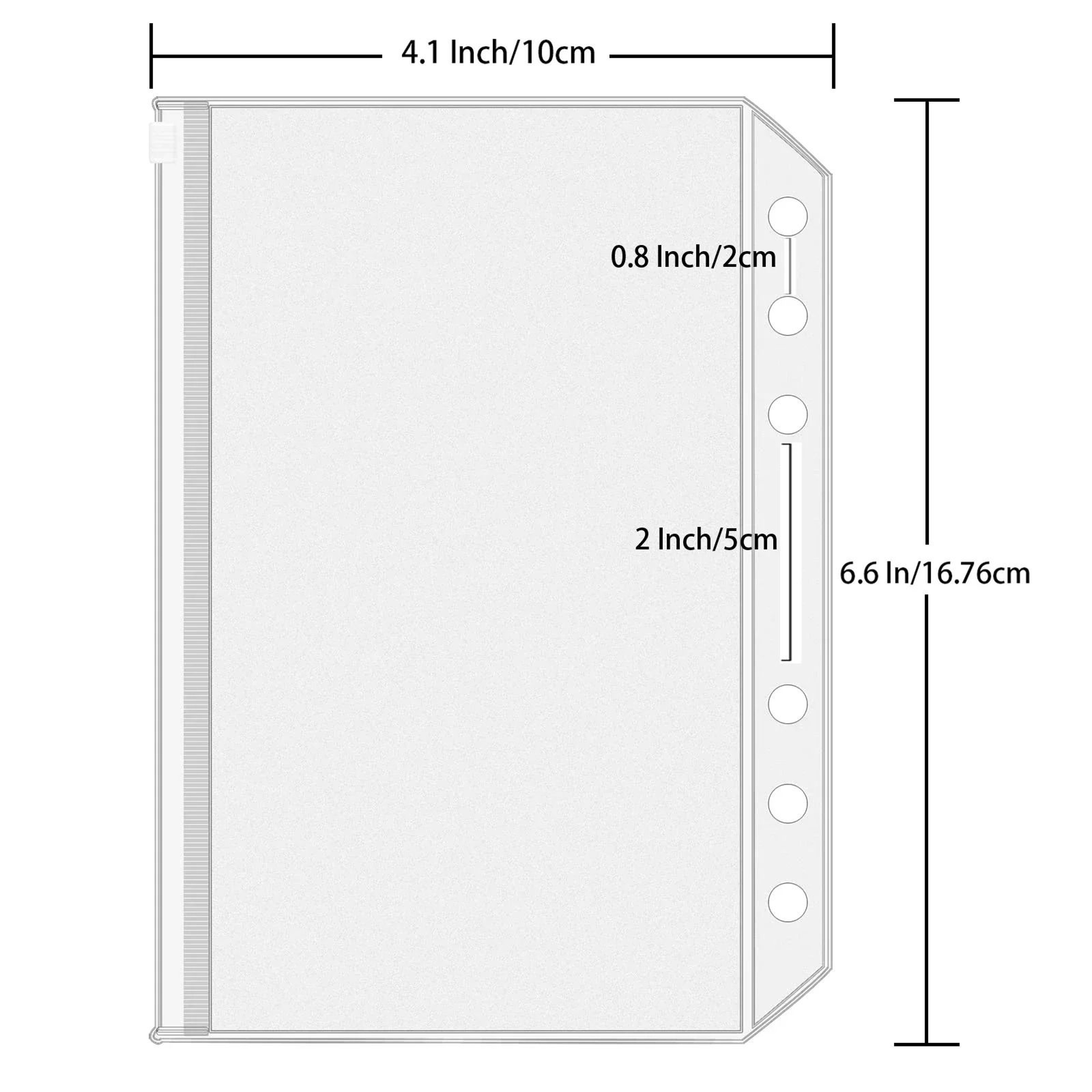 10 Piece A6 Clear Zipper Cash Envelope Set For 6 Ring Binders 1
