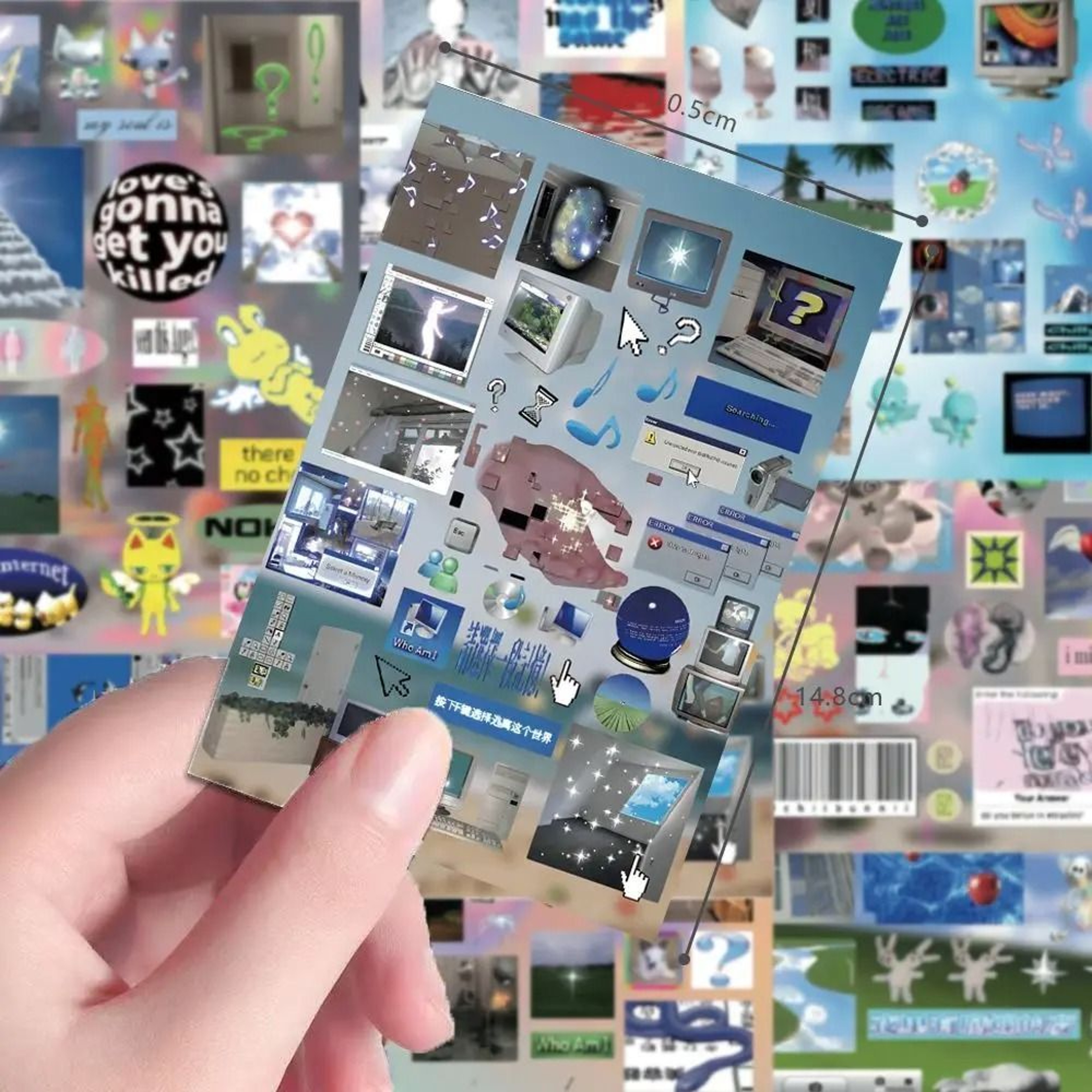 8 Sheet Retro Dreamcore Y2K Die Cut Sticker Pack For Junk Journals Scrapbooks And DIY Collage Craft 3