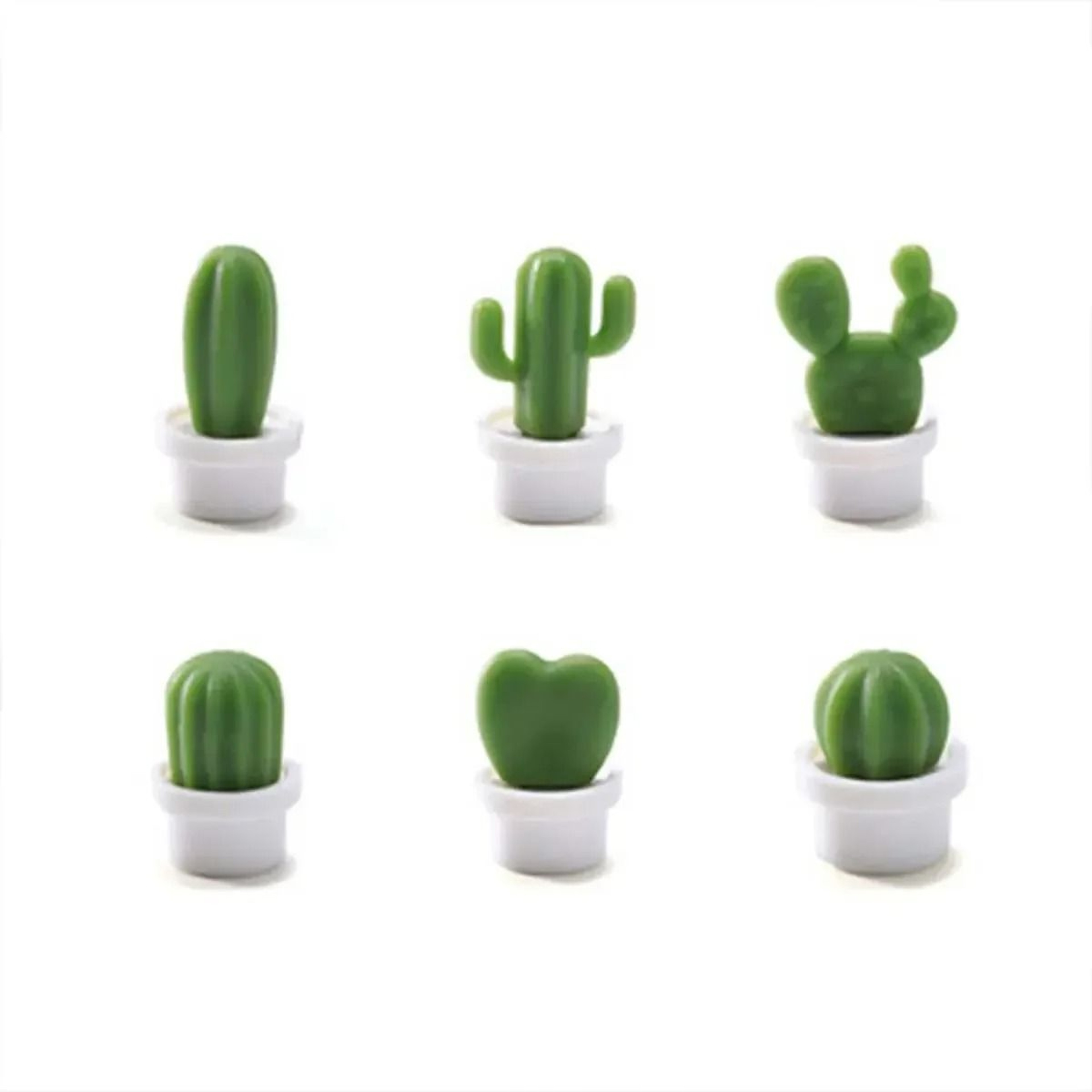 6 Piece Cute Cactus Fridge Magnet Set 3D Refrigerator Magnets For Kitchen Office And Message Boards 6
