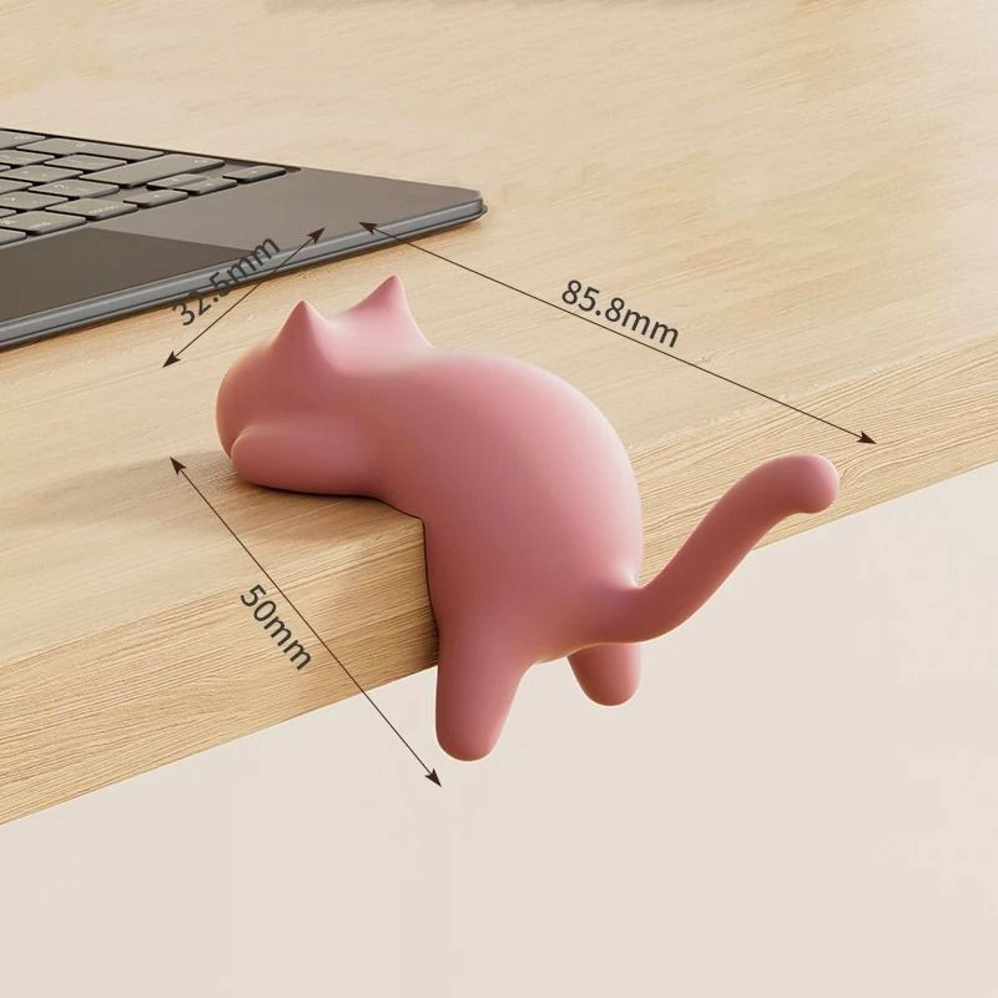 Cute Cat Desk Edge Hook Organizer For Keys Bags And Headphones 6