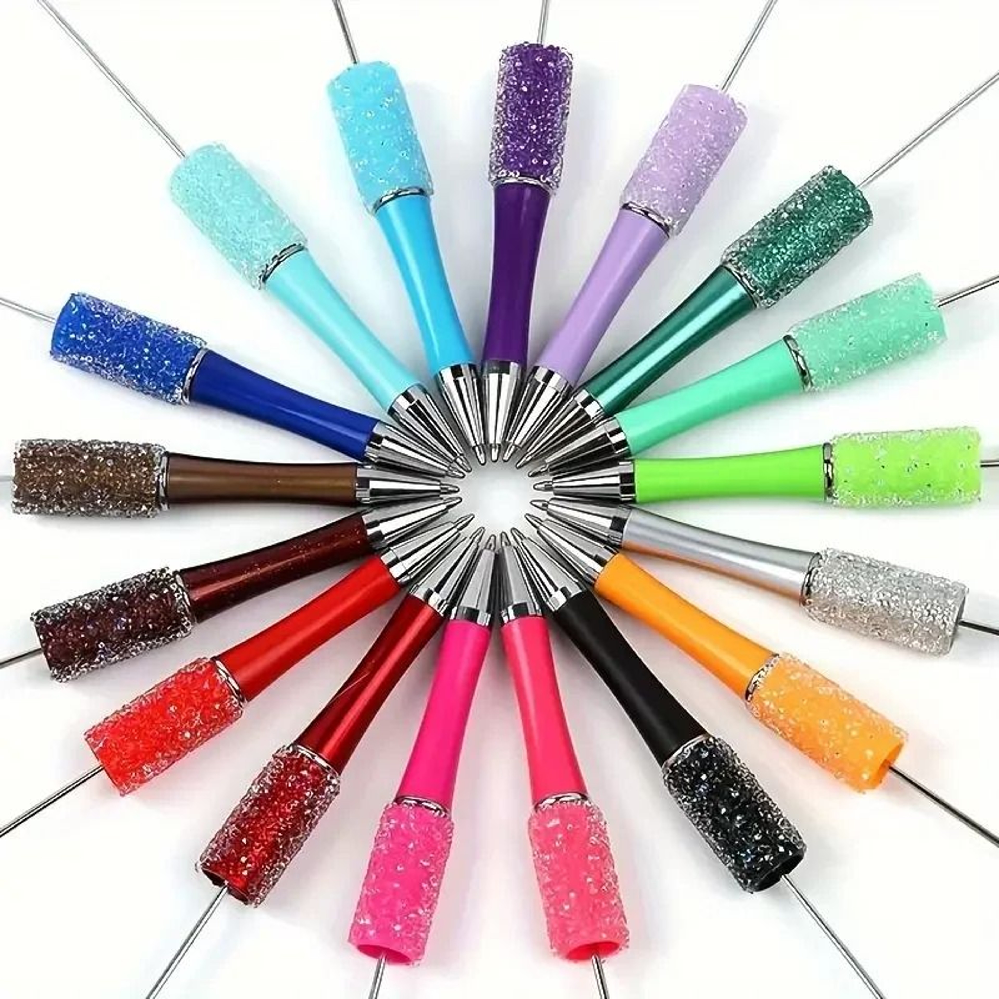 10 Piece Wooden Bead Ballpoint Pen Set For DIY Crafts And Office 1