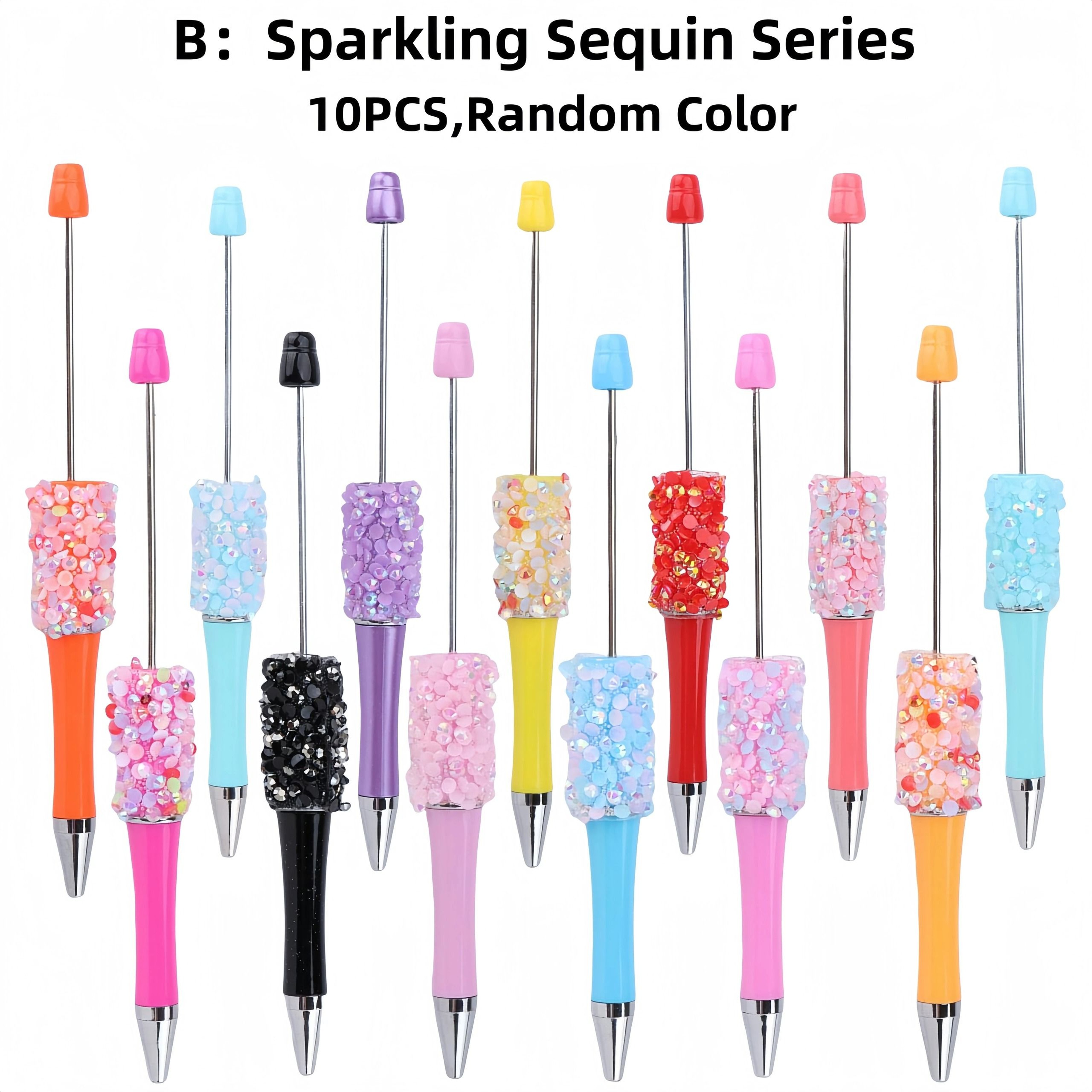 10 Piece Wooden Bead Ballpoint Pen Set For DIY Crafts And Office 5