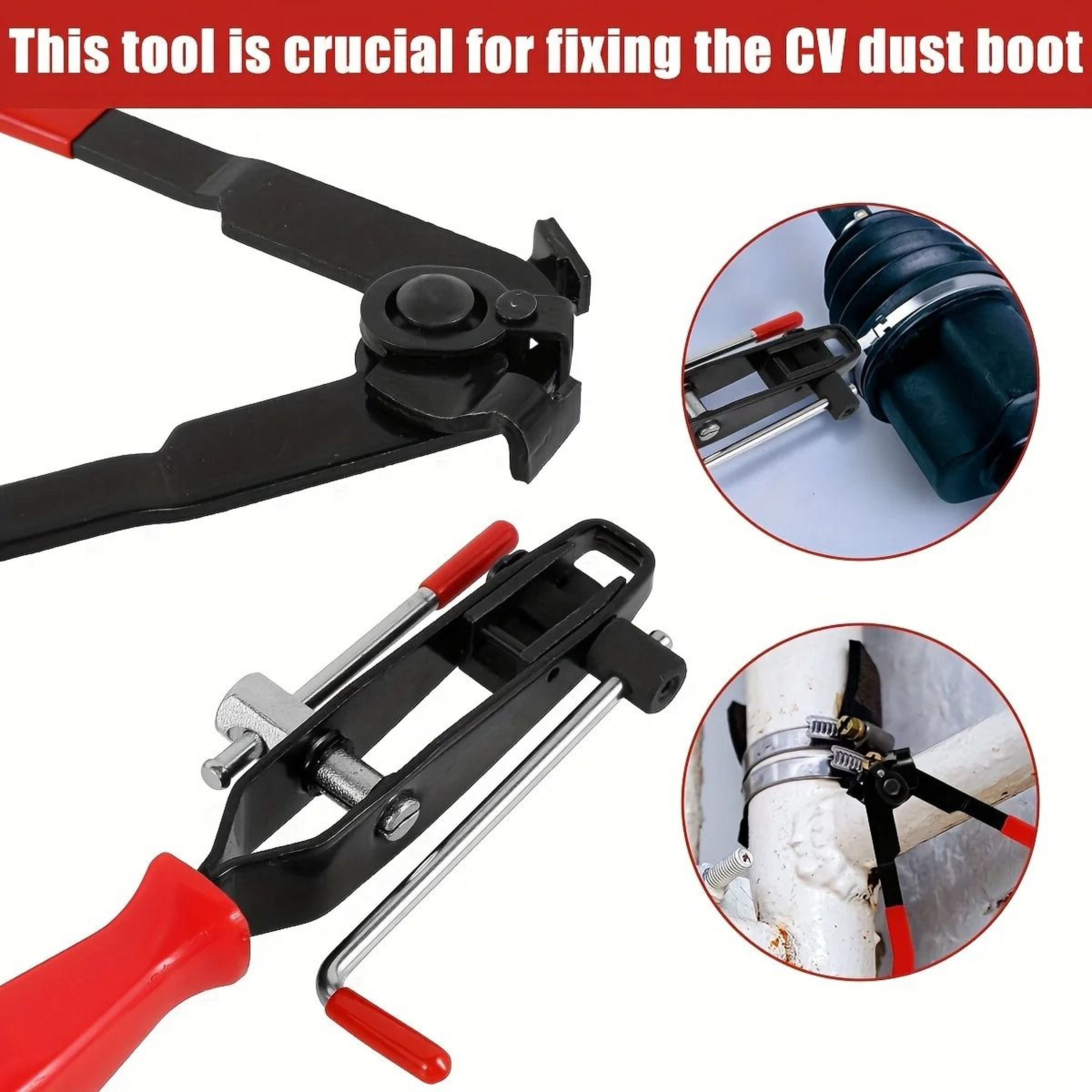 Heavy Duty CV Boot Clamp Pliers With Cutter For Automotive Repairs 2