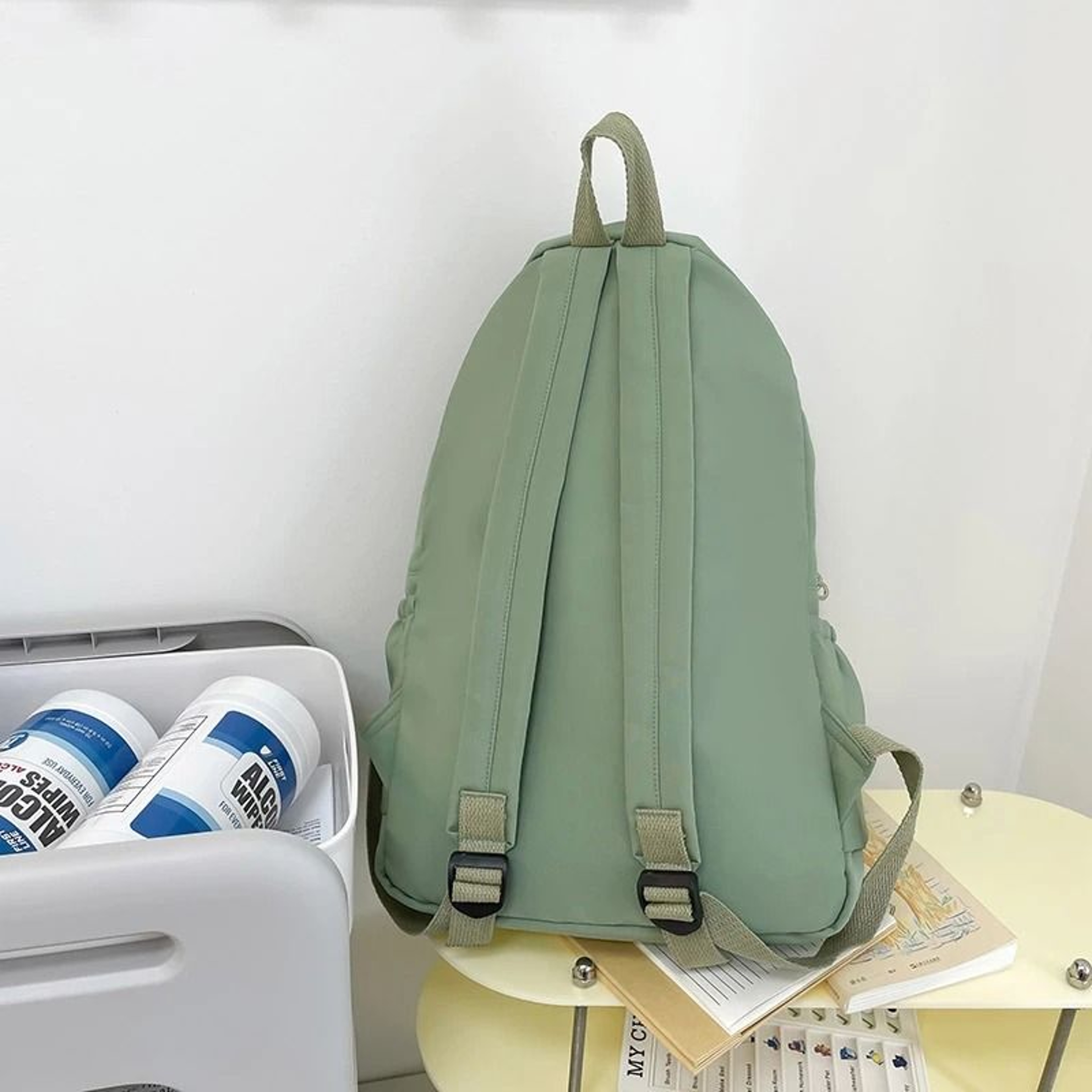 Lightweight Solid Color School Backpack Casual Travel Bookbag For Students And Daily Use 4