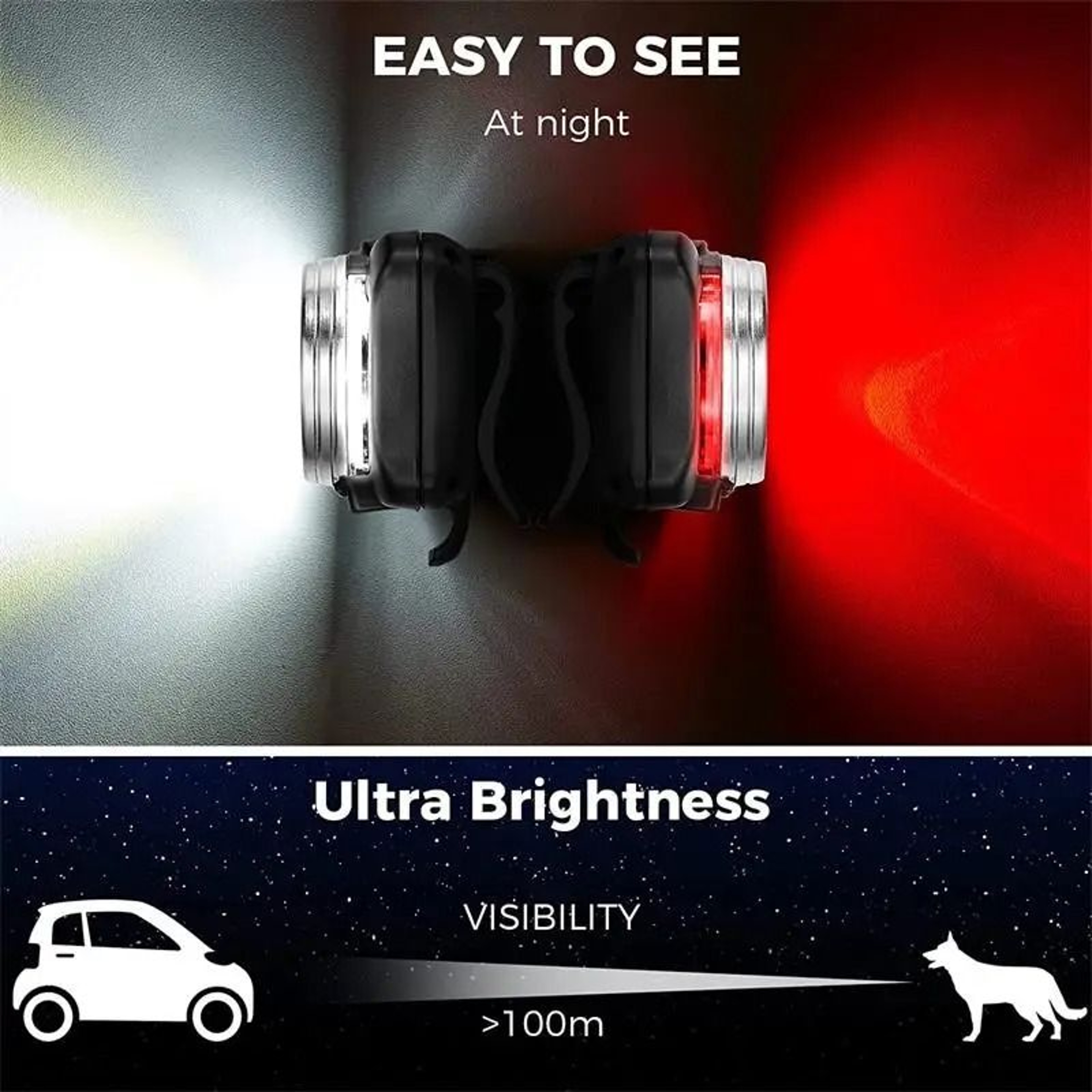 USB Rechargeable LED Dog Collar Light Waterproof Safety Light For Pets 2