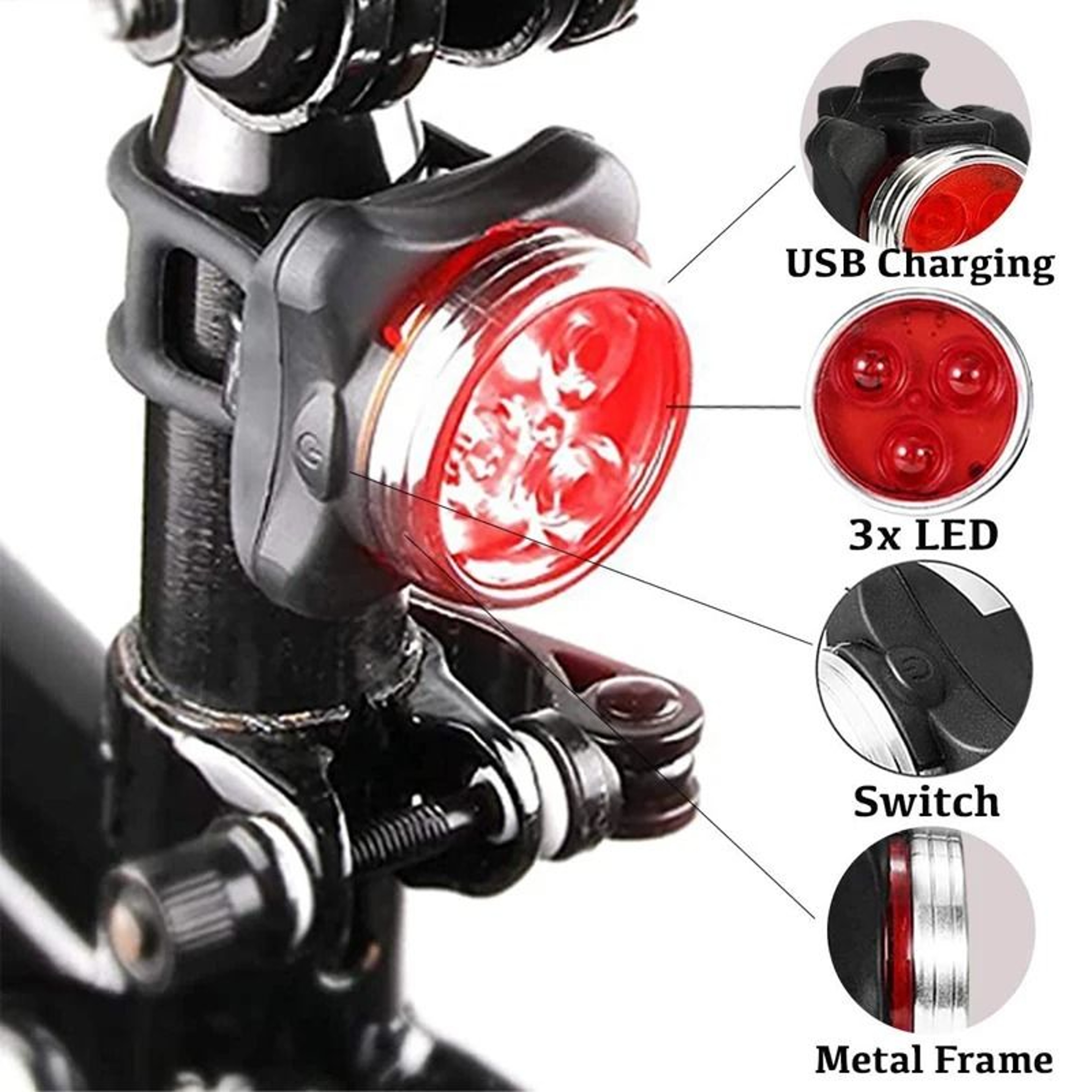 USB Rechargeable LED Dog Collar Light Waterproof Safety Light For Pets 5