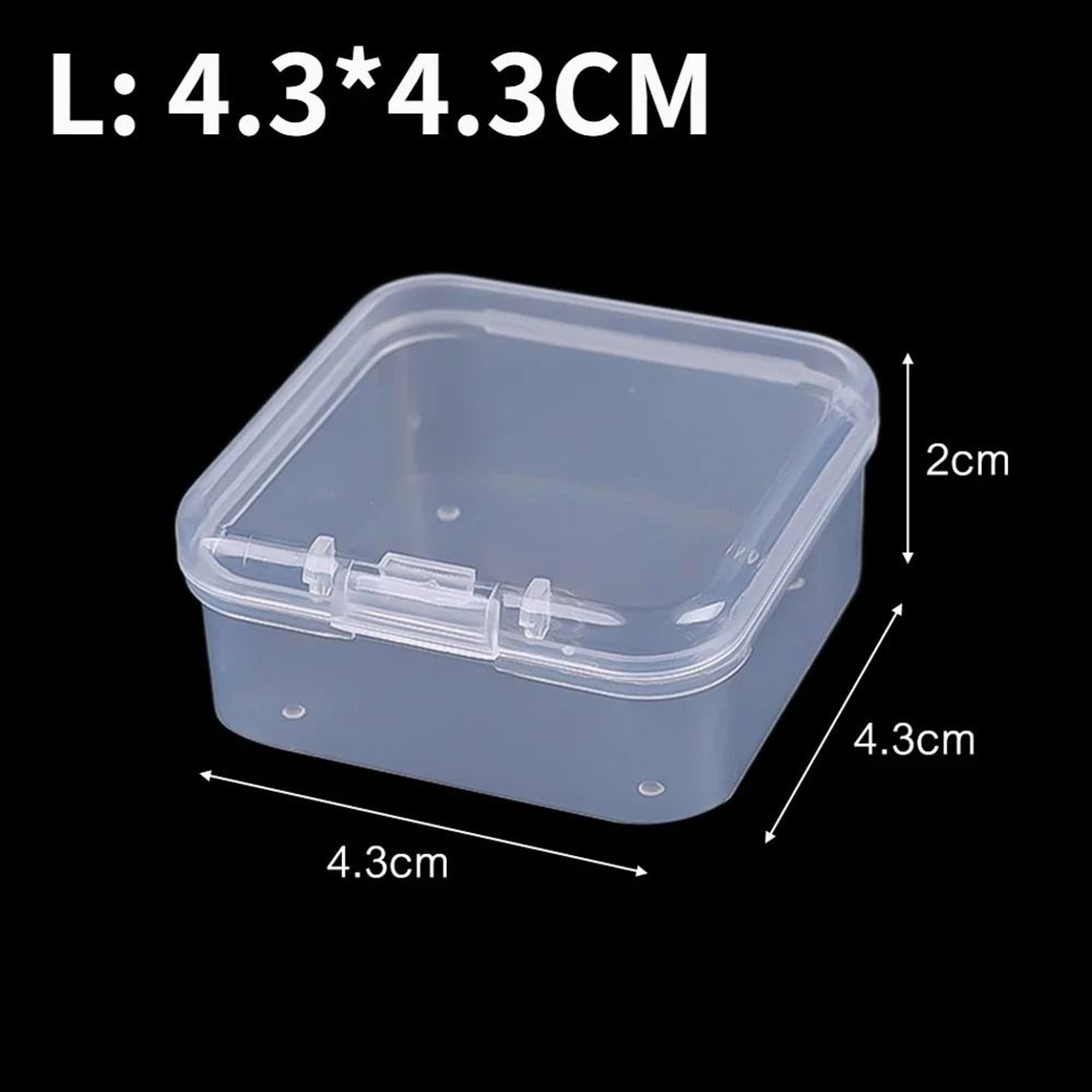 Mini Clear Plastic Jewelry Storage Box Set For Earrings Rings And Small Accessories 8