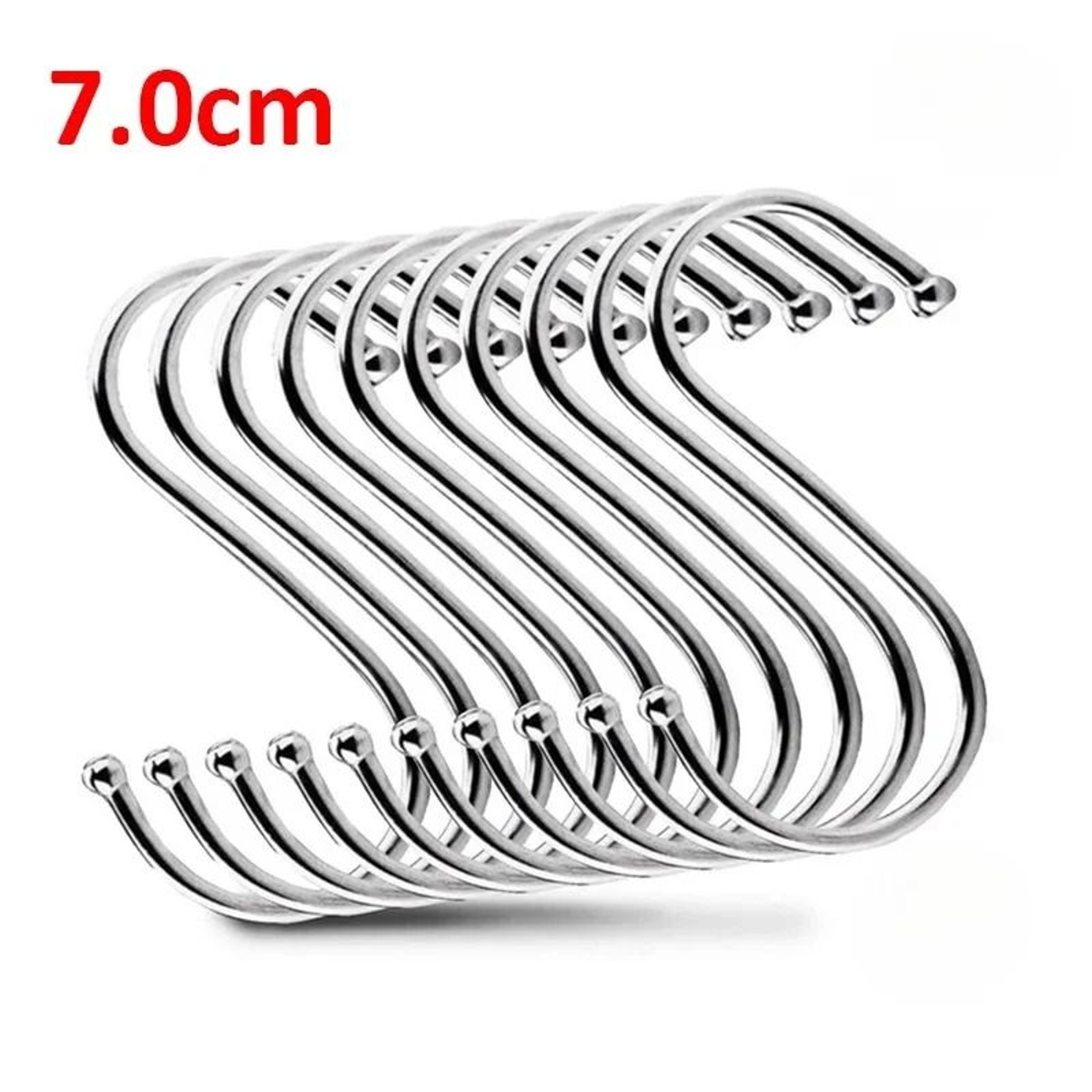 Stainless Steel S Shaped Hanging Hooks For Kitchen Closet Bathroom And Garden 7