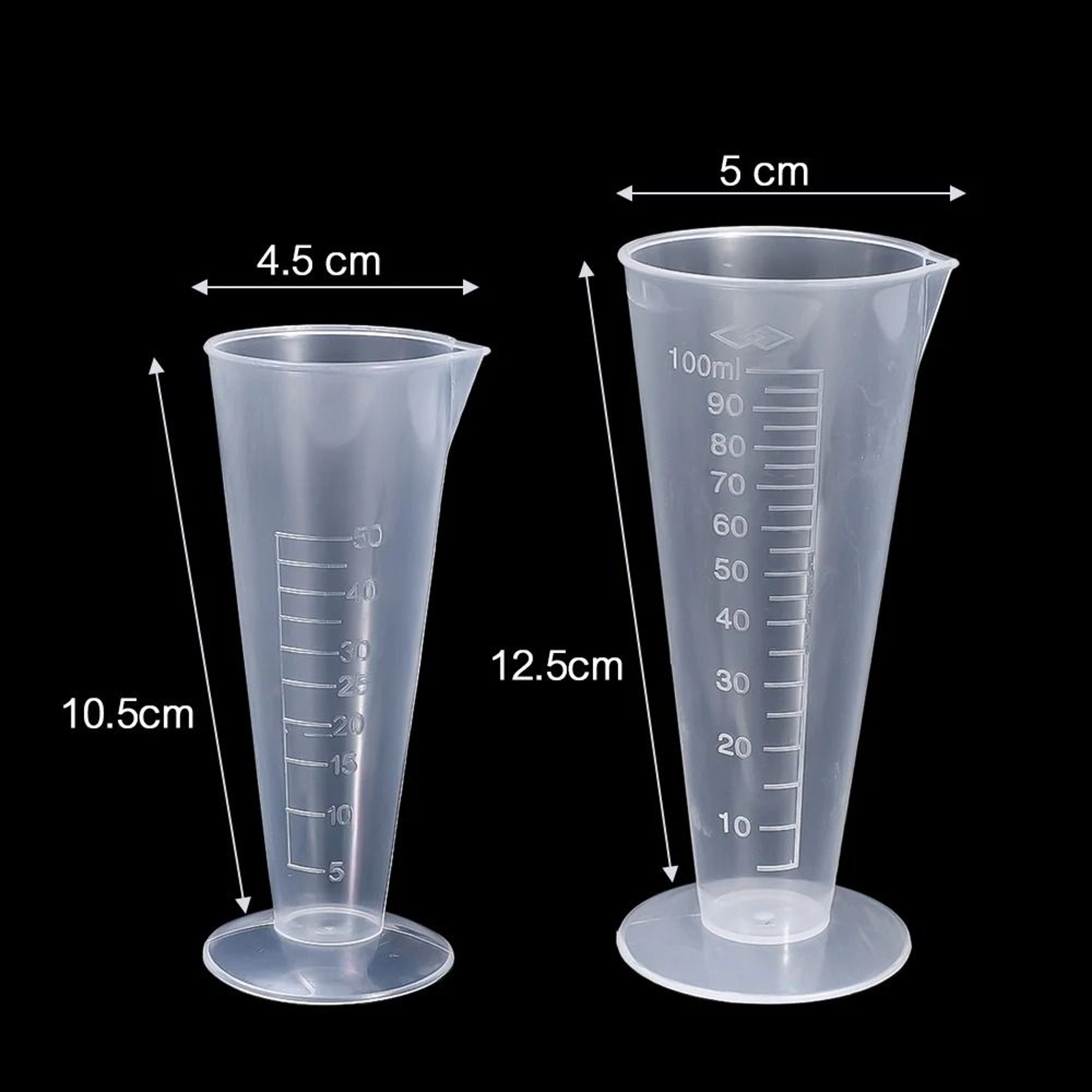 Transparent Graduated Measuring Cup With Pour Spout Plastic Mixing Beaker For Kitchen And Craft Use 5