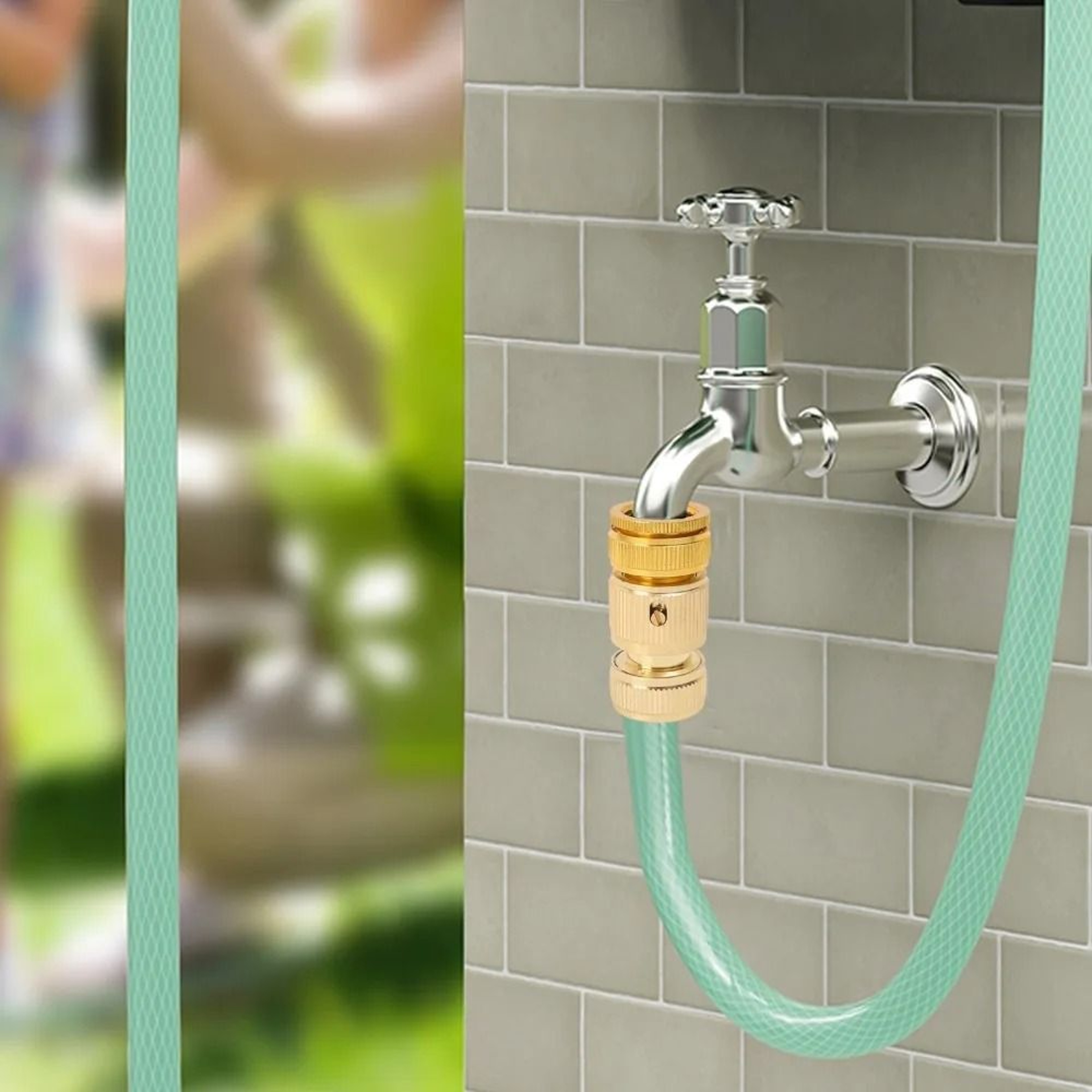Brass Garden Hose Quick Connector Tap Adapter For Drip Irrigation And Hose Repair 2
