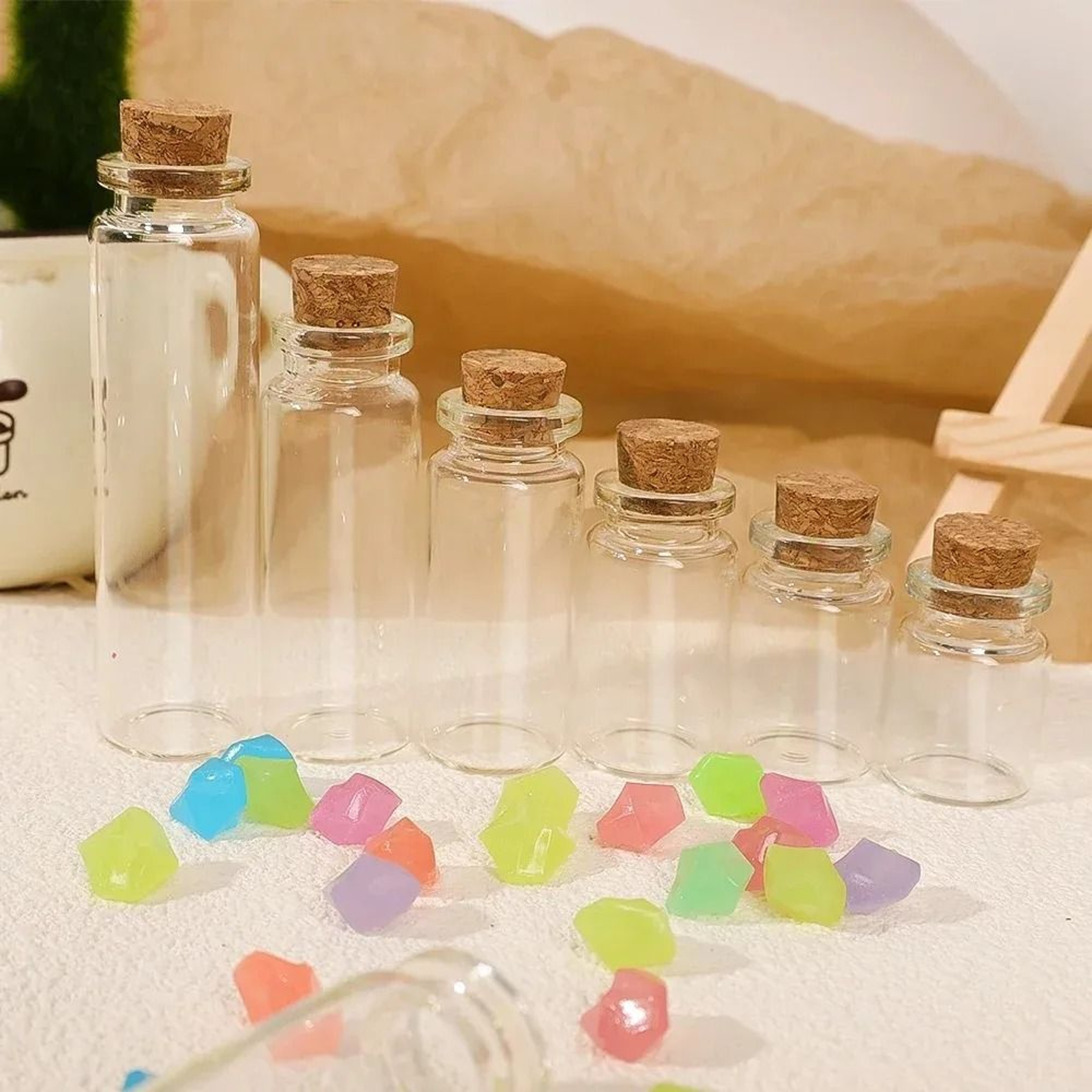 Mini Glass Wishing Bottles With Cork Stoppers For DIY Crafts Party Favors And Gifts 1