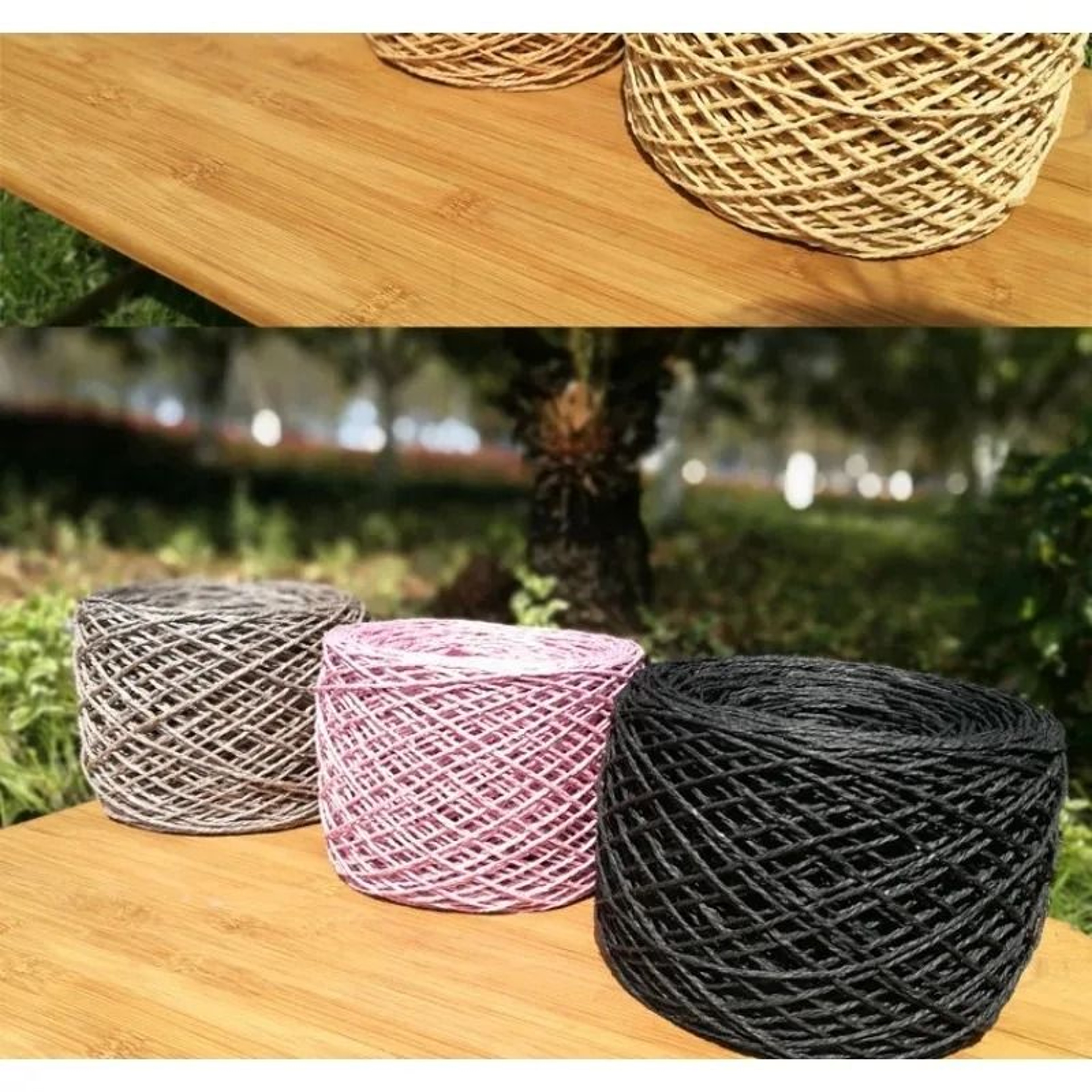 Chunky Paper Raffia Yarn For Crochet Knitting Bags Hats And DIY Crafts 3