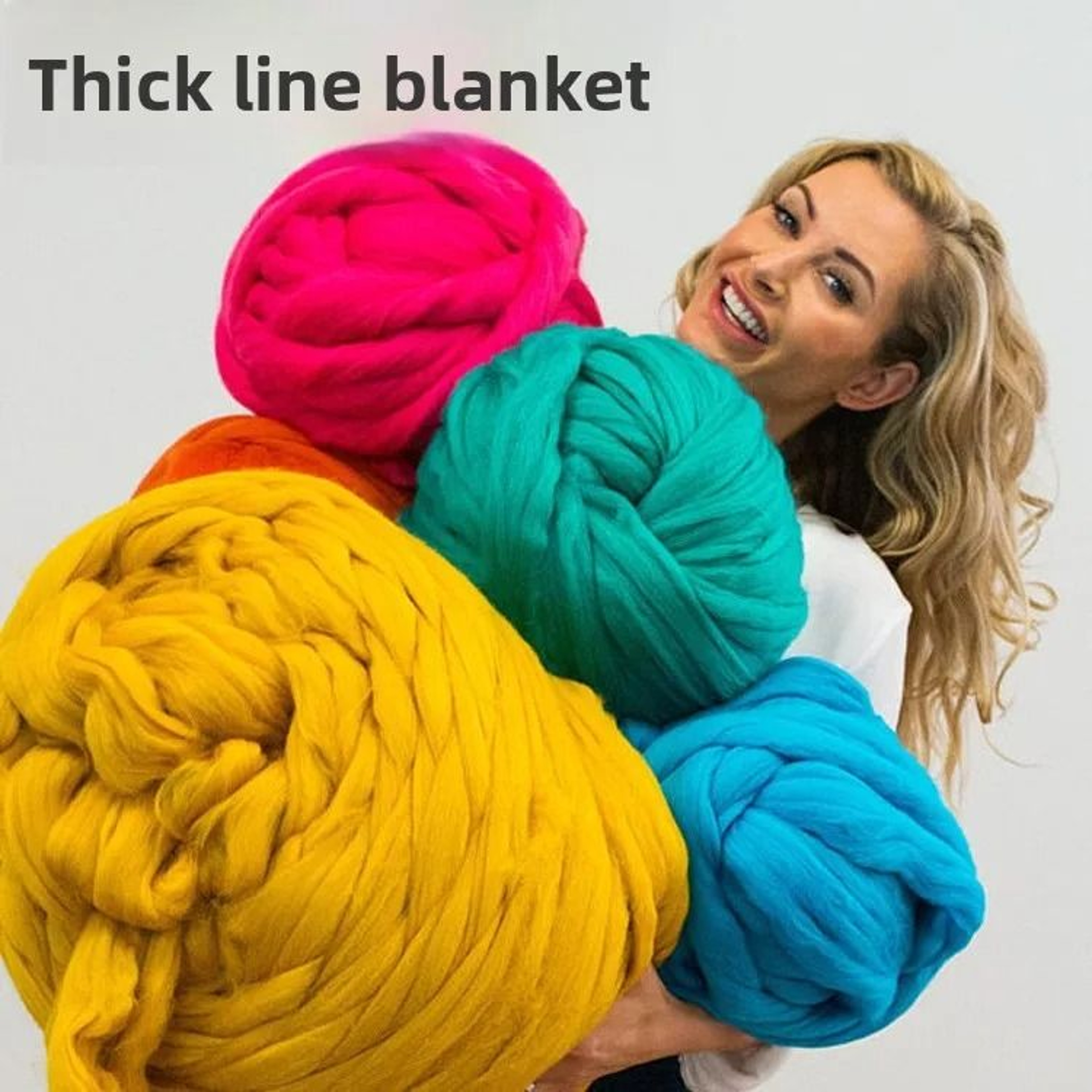 Super Chunky Roving Yarn For Arm Knitting Blankets Rugs Hats And DIY Crafts 0