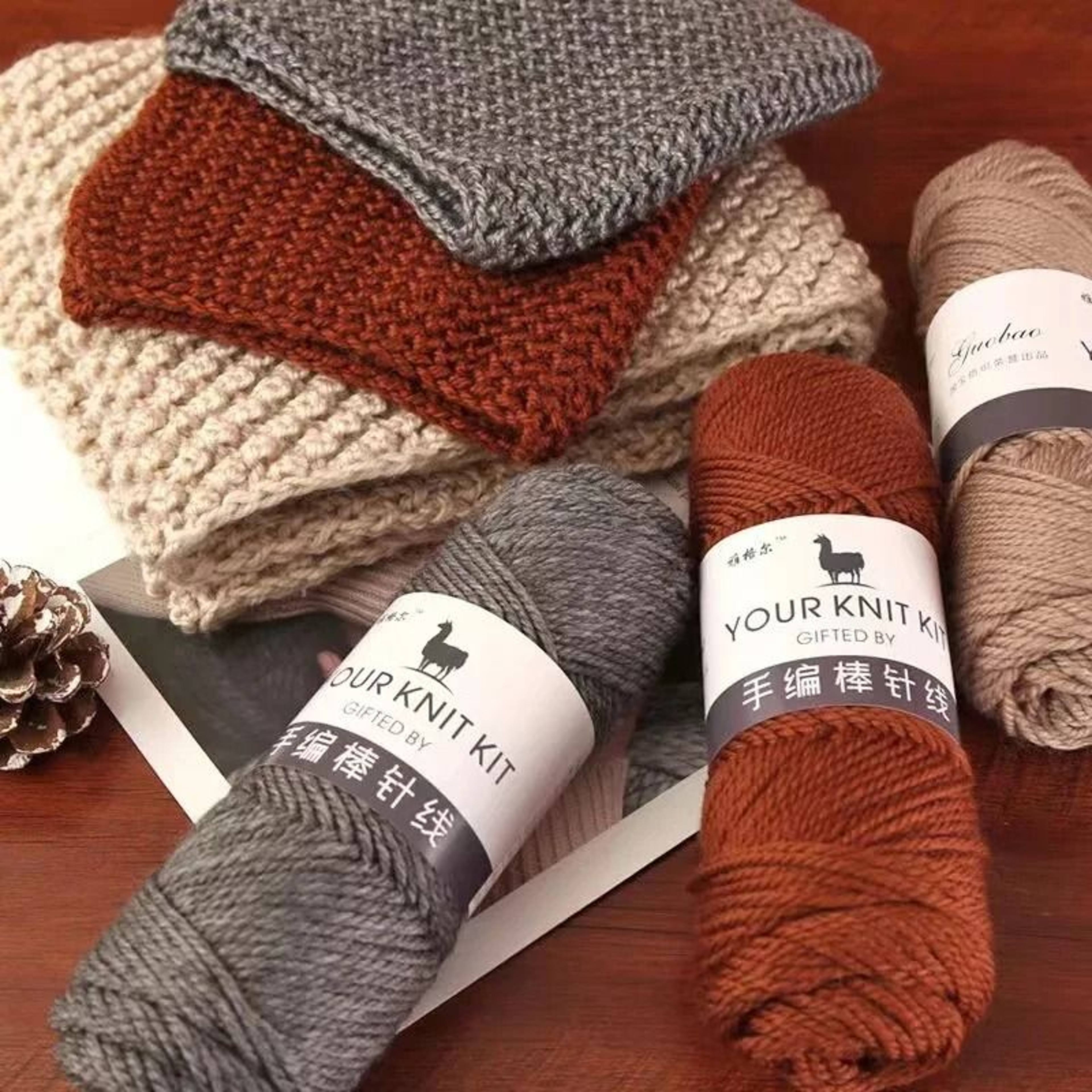 Soft Alpaca Chunky Wool Yarn For Hand Knitting  Crochet 35 Oz 4