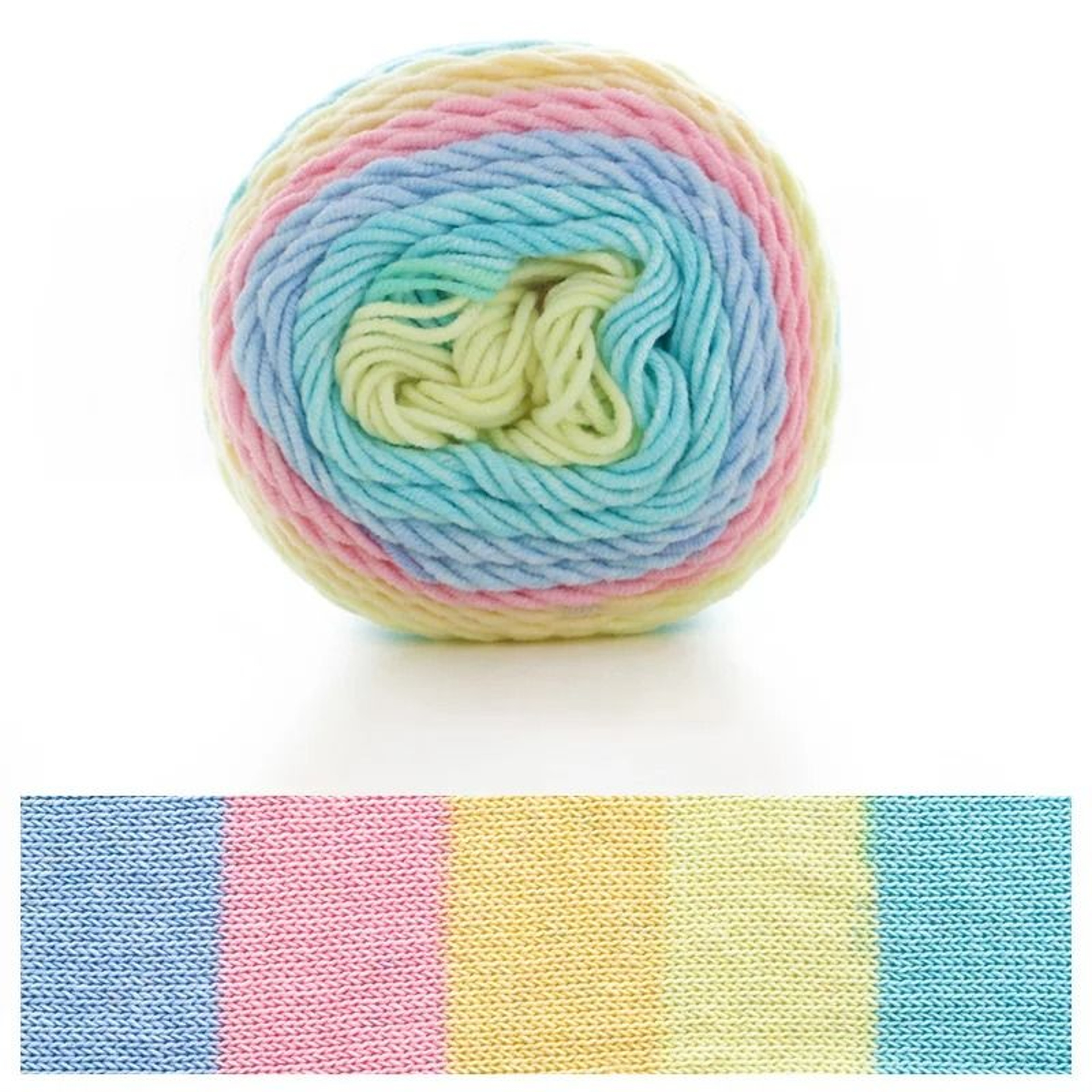 Rainbow Segment Dyed 5 Strand Yarn 100g Soft Knitting  Crochet Yarn For Baby Hats Scarves Blankets  19