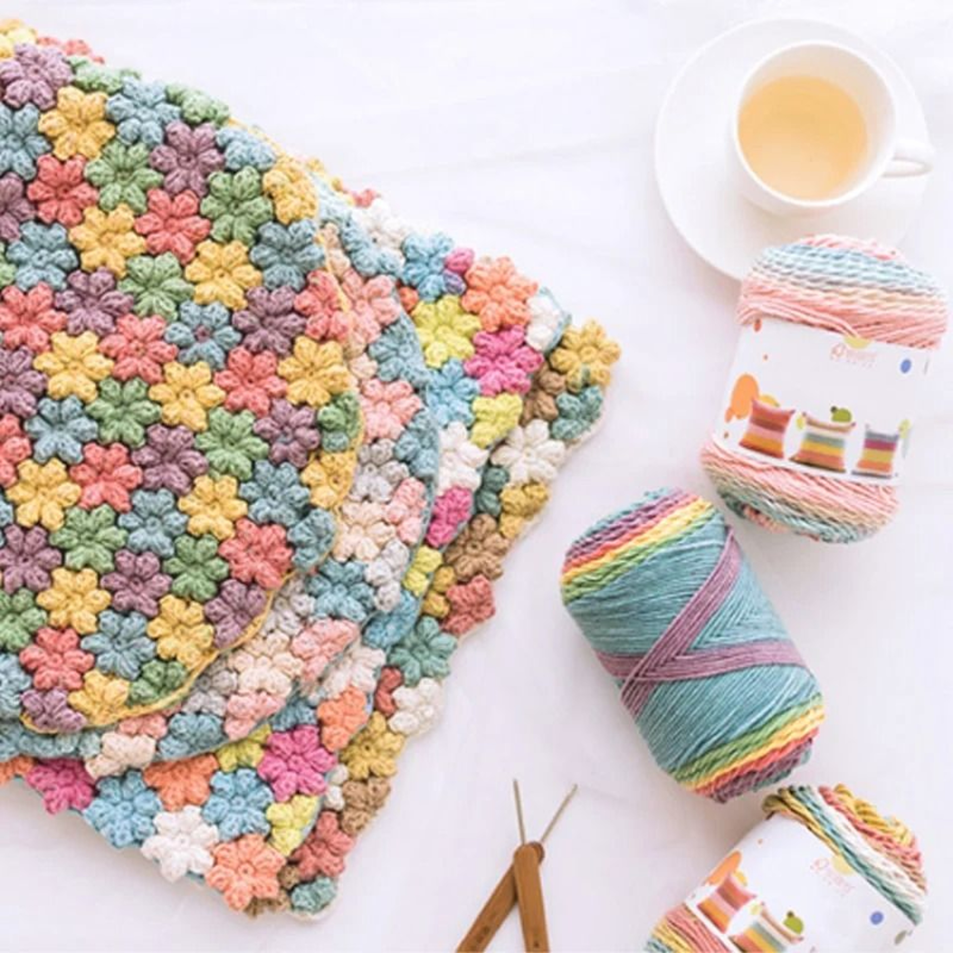 Rainbow Segment Dyed 5 Strand Yarn 100g Soft Knitting  Crochet Yarn For Baby Hats Scarves Blankets  5