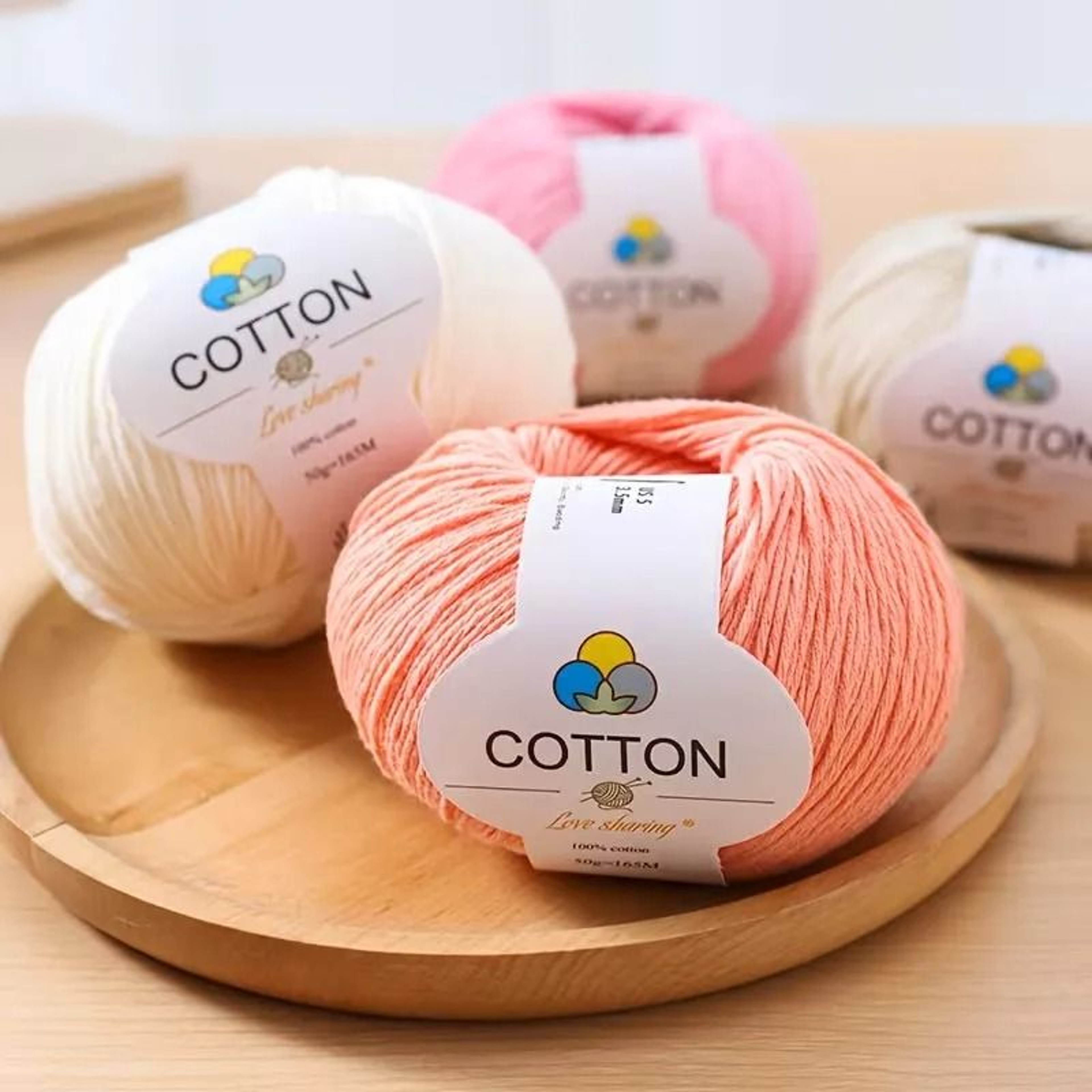 066 Lb 8 Ply 100 Cotton Yarn Set 6 Ball Knitting And Crochet Yarn For Sweaters Hats Scarves And DIY 2