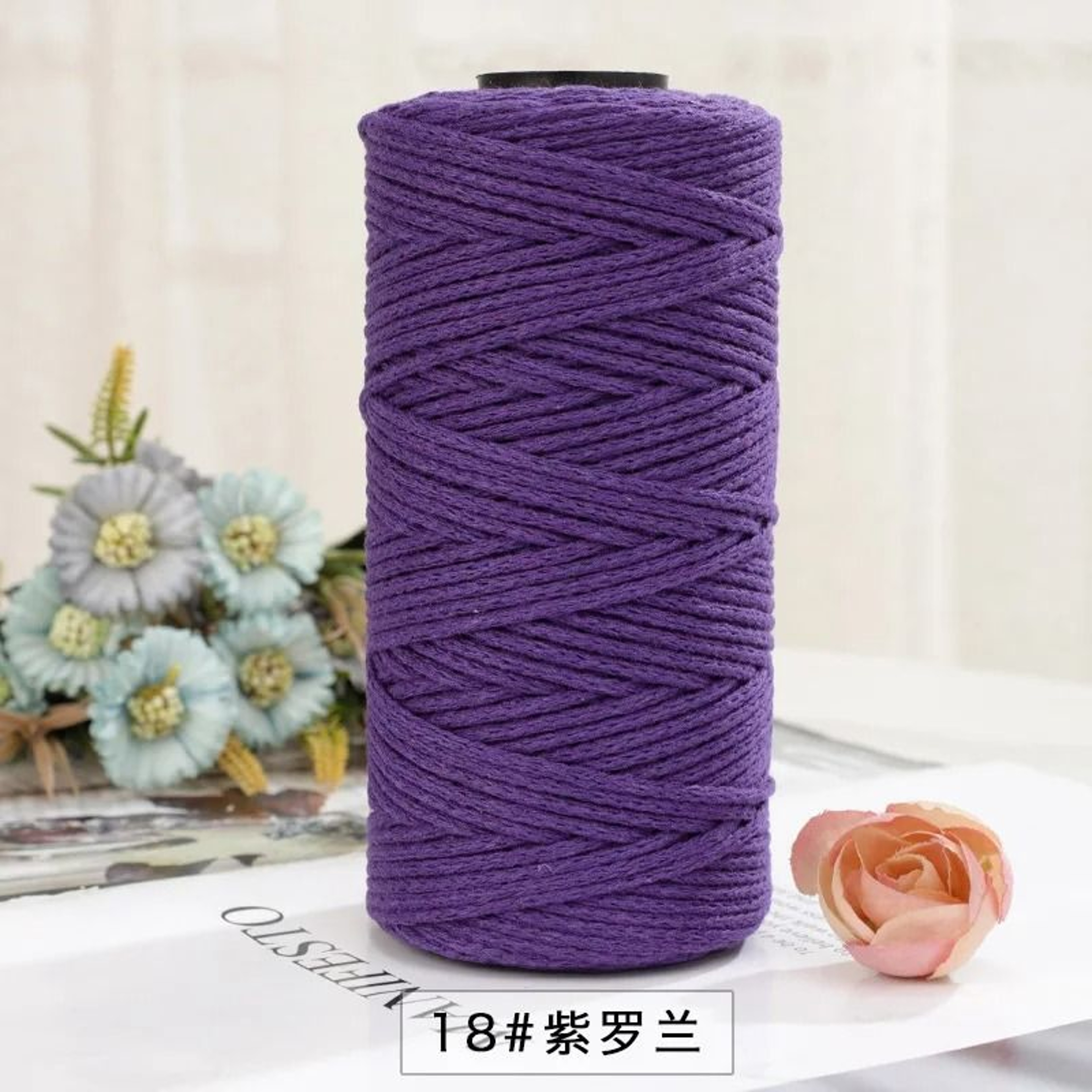 150m 2mm Cotton Macrame Cord Yarn For Crochet Knitting Bags  DIY Crafts 24