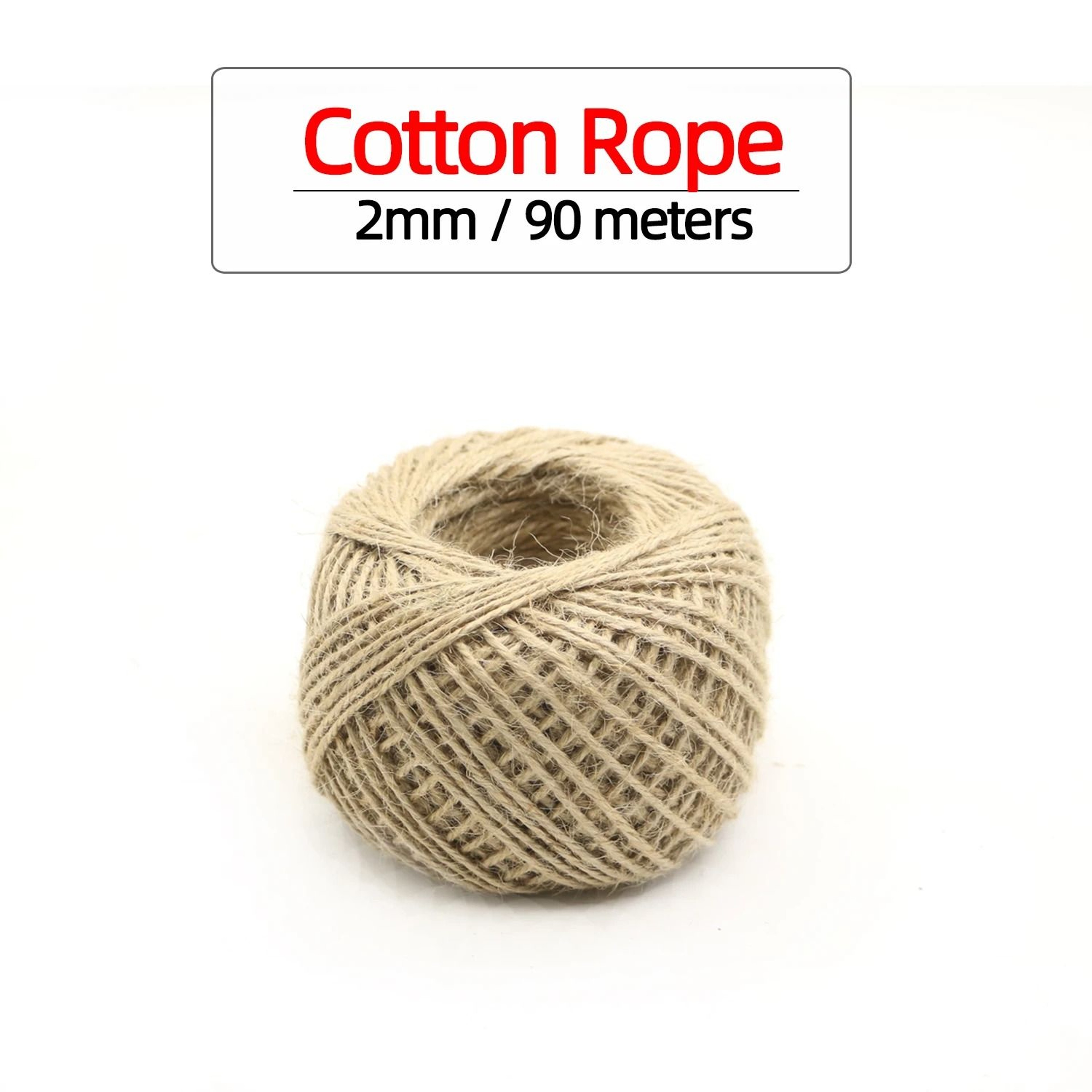 90m Natural Jute Twine Rope For Gift Wrapping Crafts Gardening  Wedding Decor 0