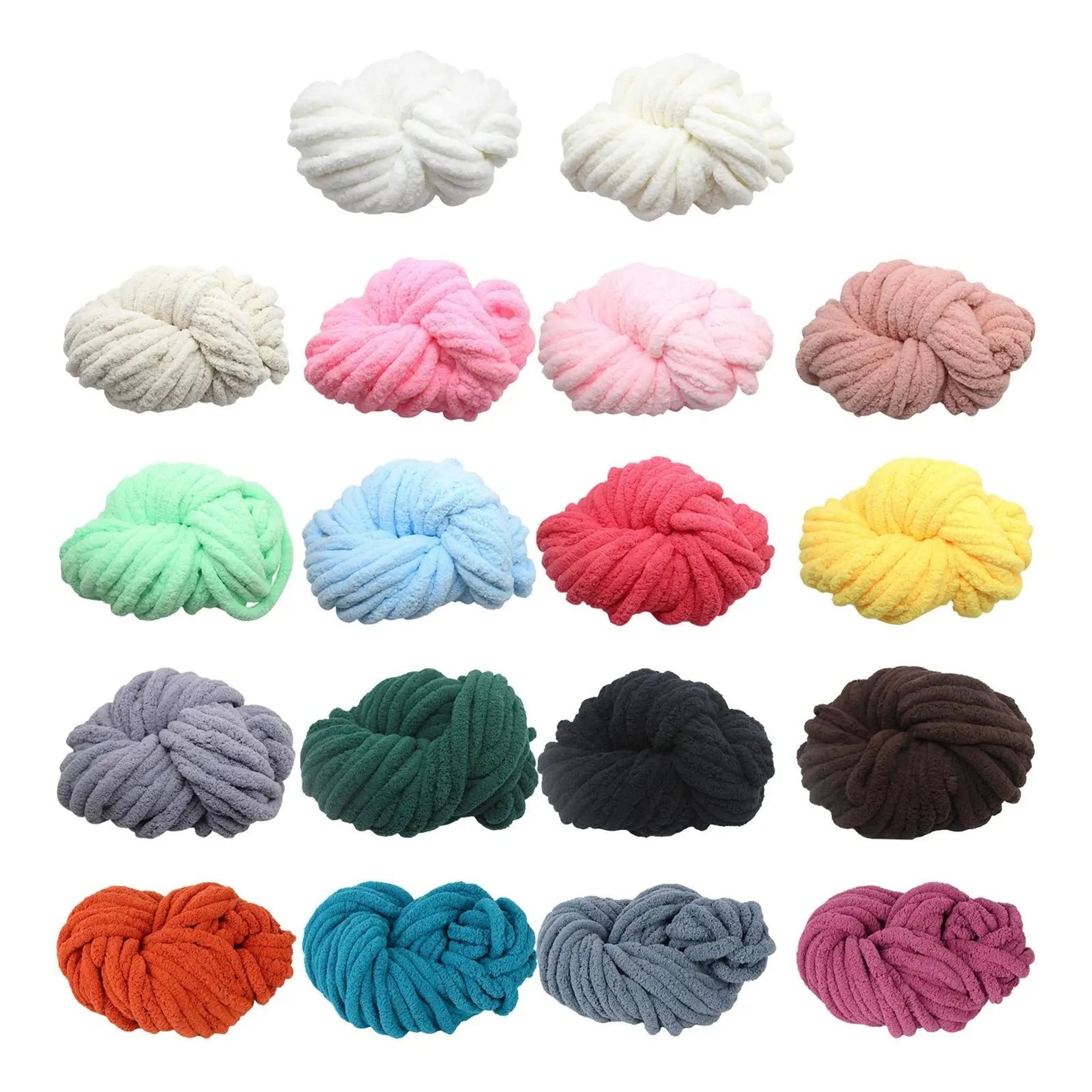 Washable Jumbo Chenille Chunky Yarn For Blankets Crochet  Arm Knitting 0
