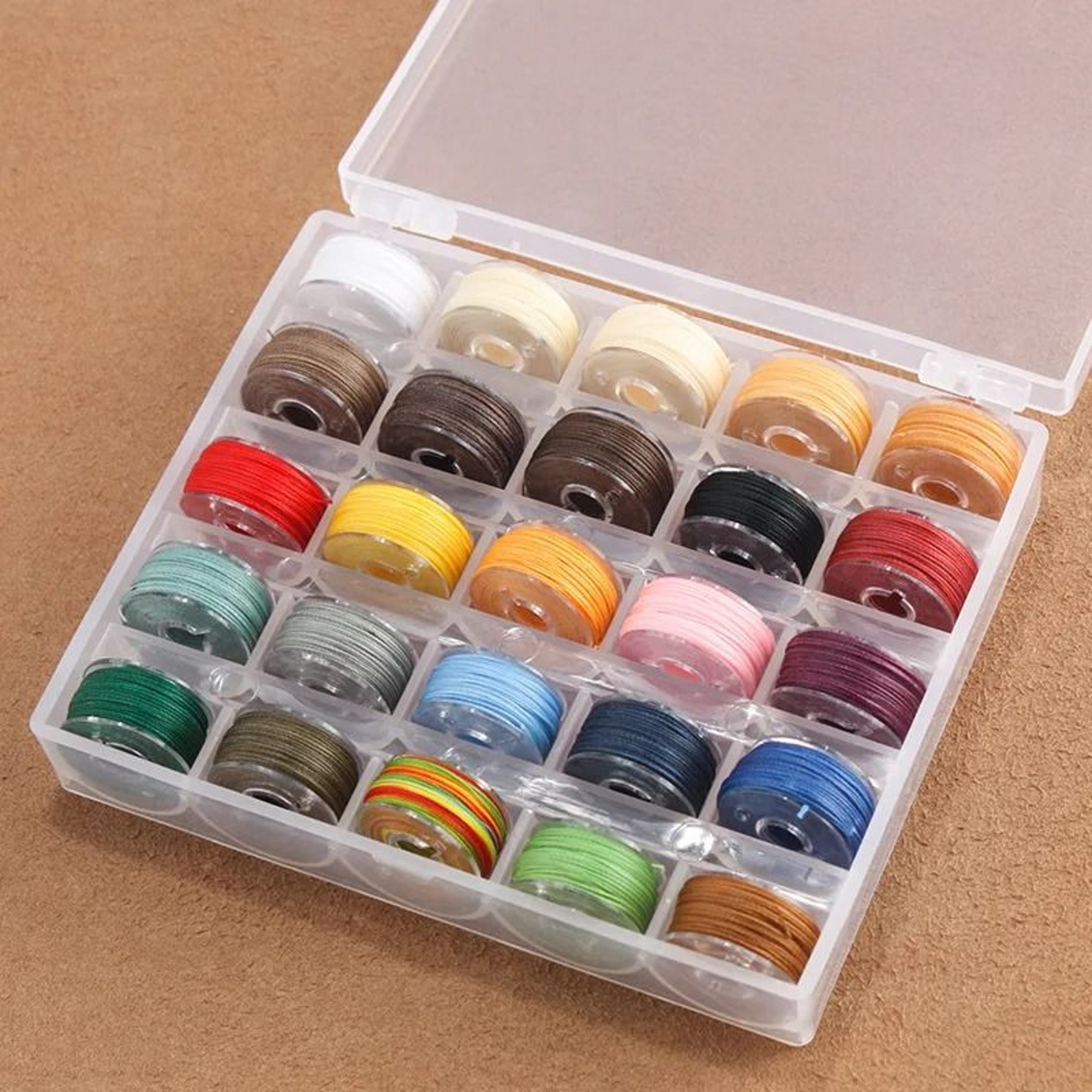 25 Color Waxed Polyester Thread Set For Leather Sewing Bracelet Making  DIY Crafts 6