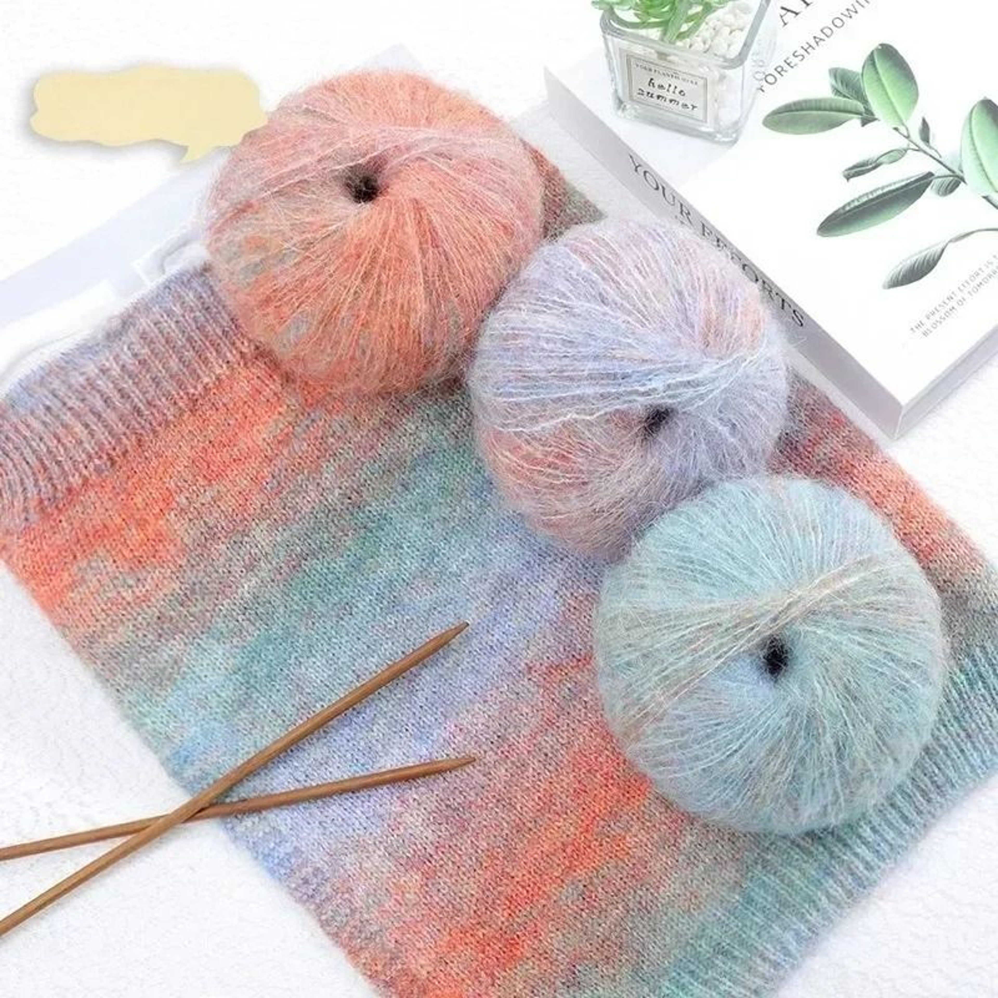 18 Oz Hand Dyed Gradient Chunky Wool Yarn For Crochet Knitting  Cozy DIY Crafts 0