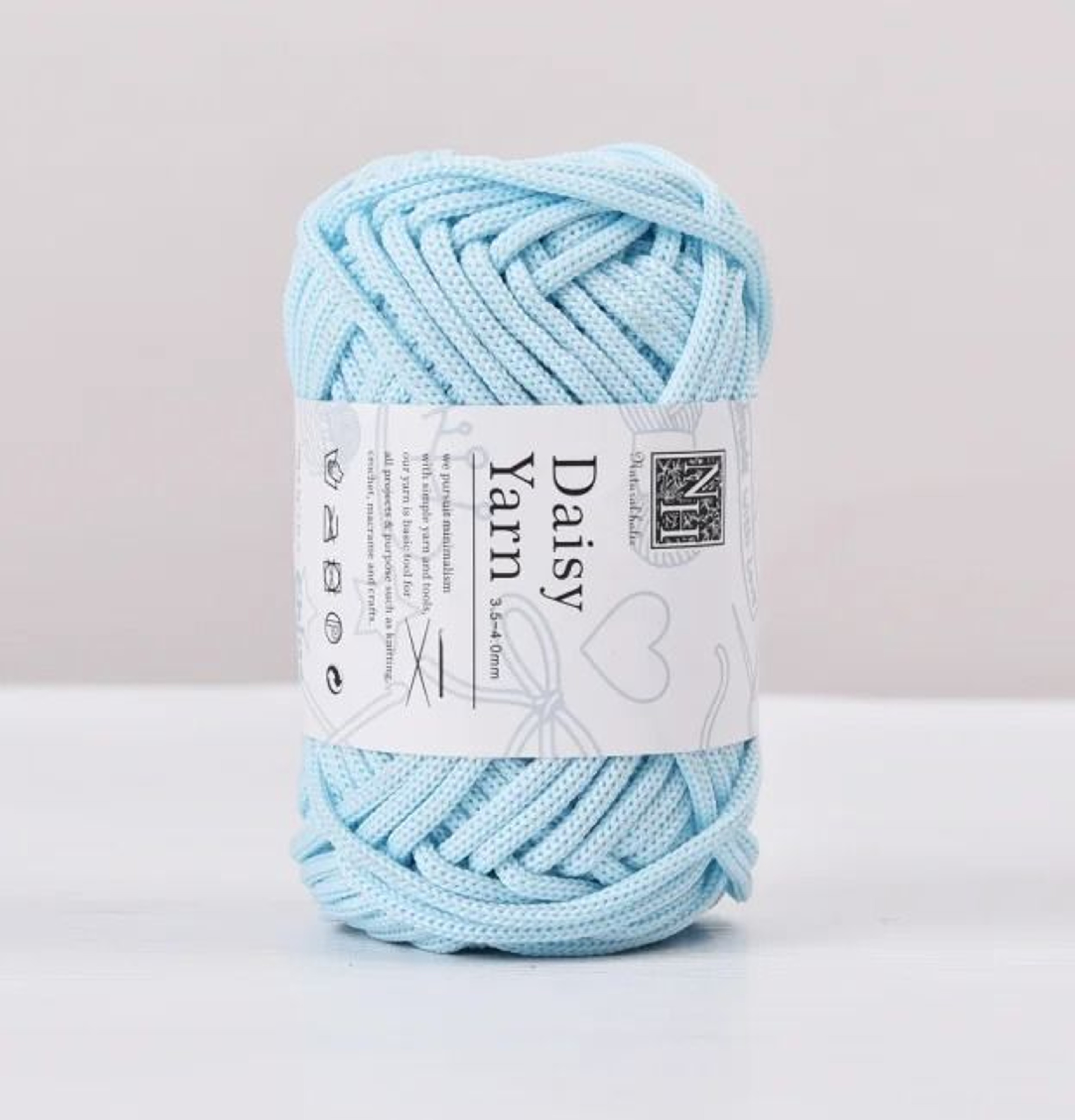 4mm Polyester Tube Yarn 40 Yd For Crochet Bags Rugs  DIY Crafts 29