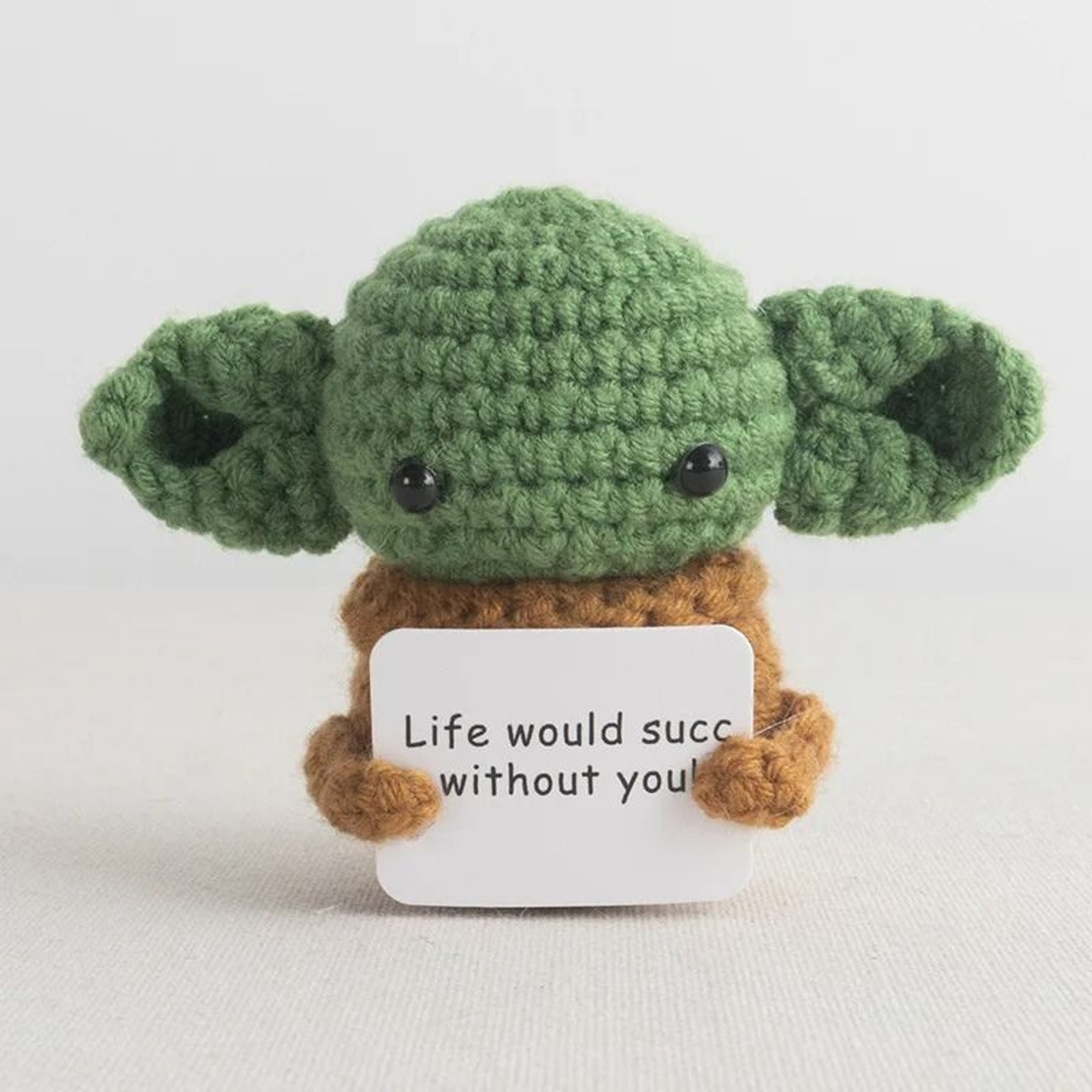 Positive Energy Crochet Doll Handmade Amigurumi Desk Decor  Gift 9