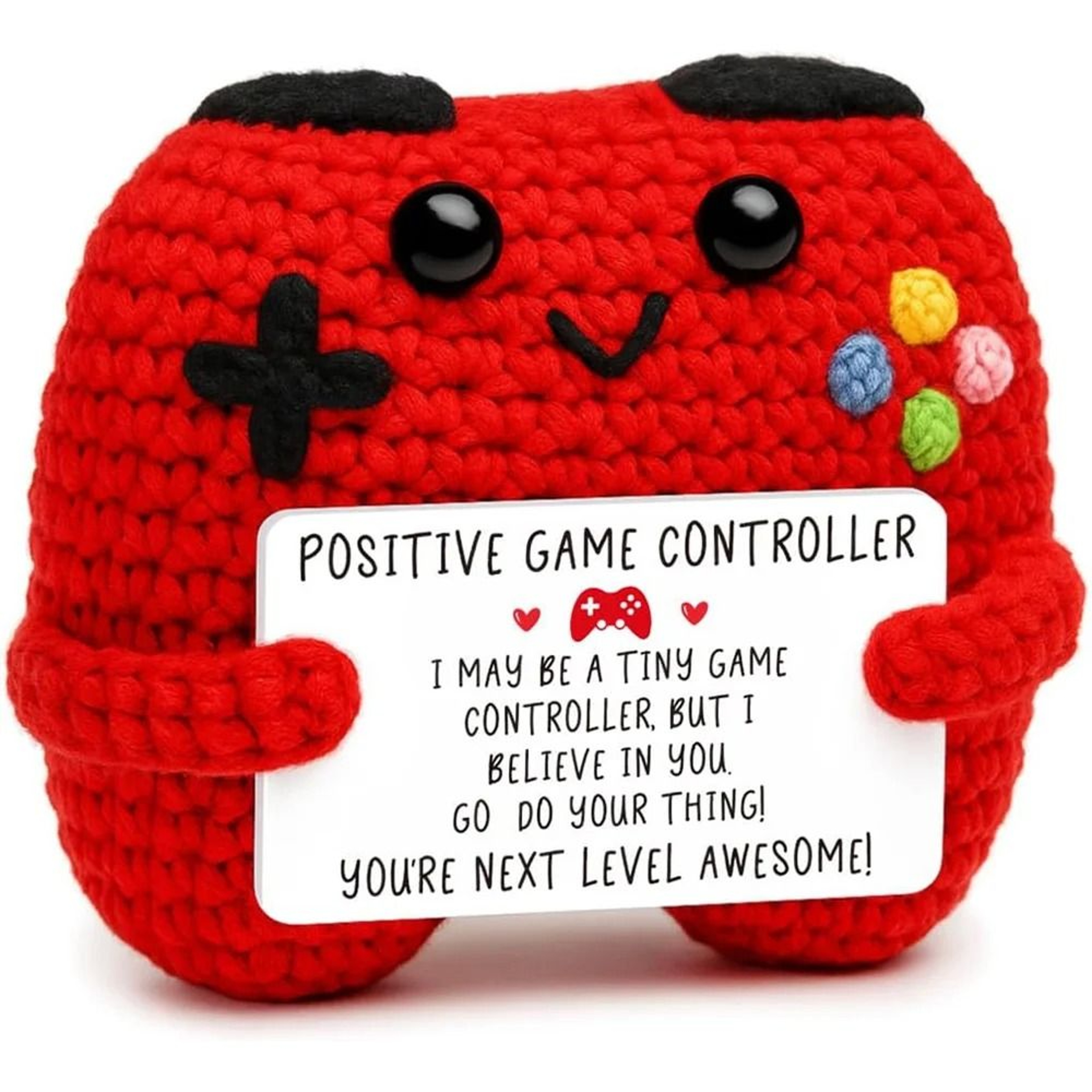 Positive Energy Crochet Doll Handmade Amigurumi Desk Decor  Gift 11