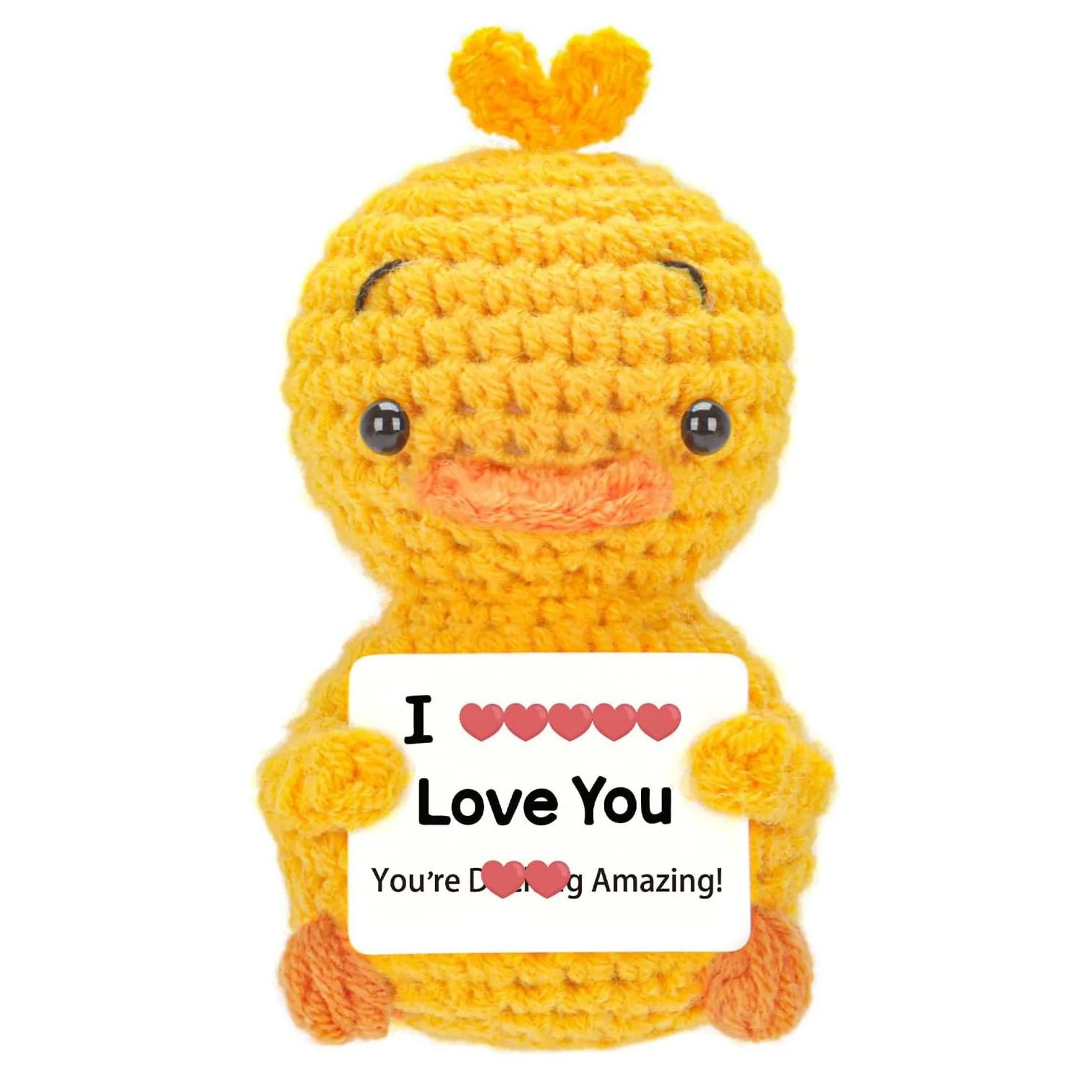 Positive Energy Crochet Doll Handmade Amigurumi Desk Decor  Gift 25
