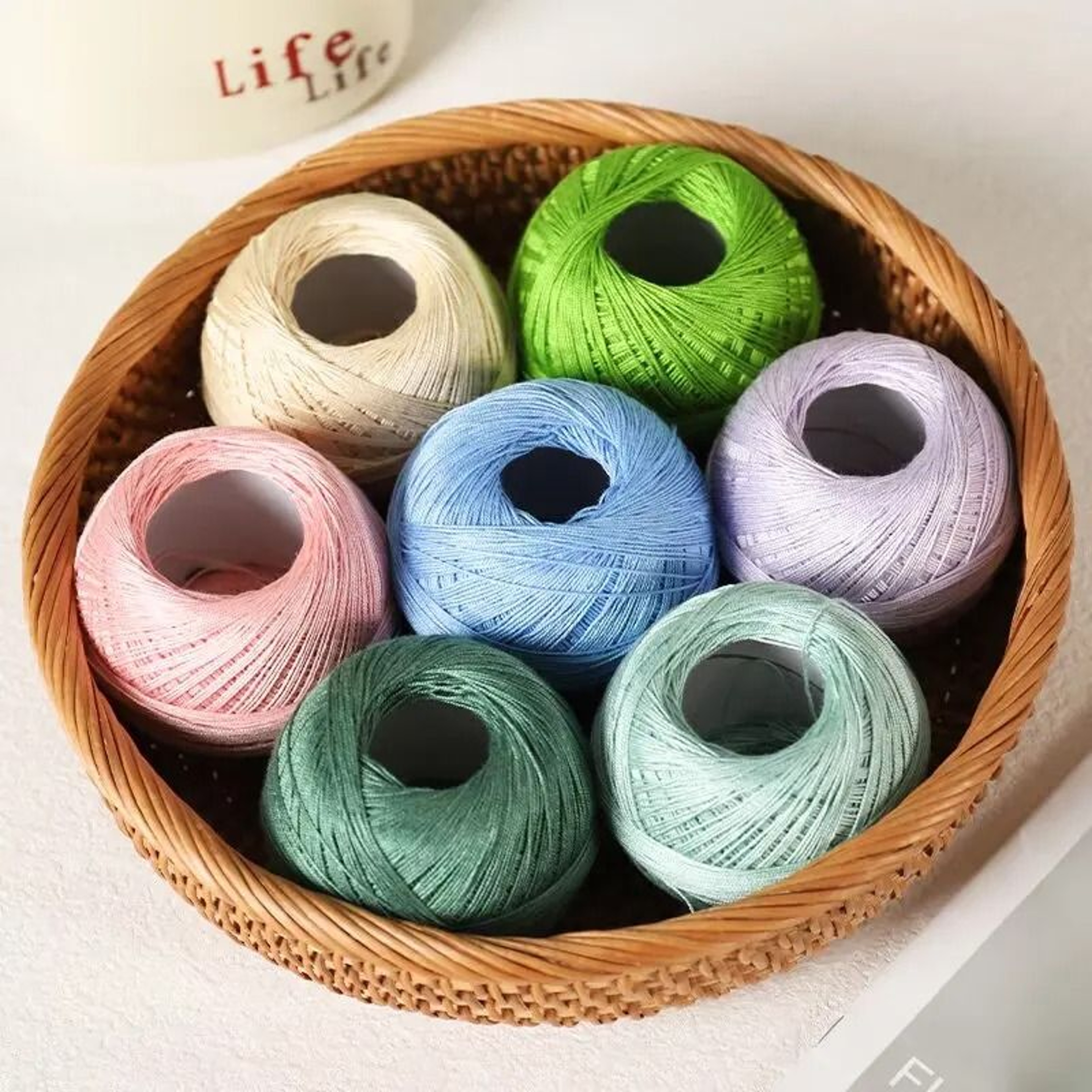 No 7 Bamboo Linen Lace Yarn 106 Oz Fine Summer Crochet Yarn For Lightweight Knitting And Crochet 3
