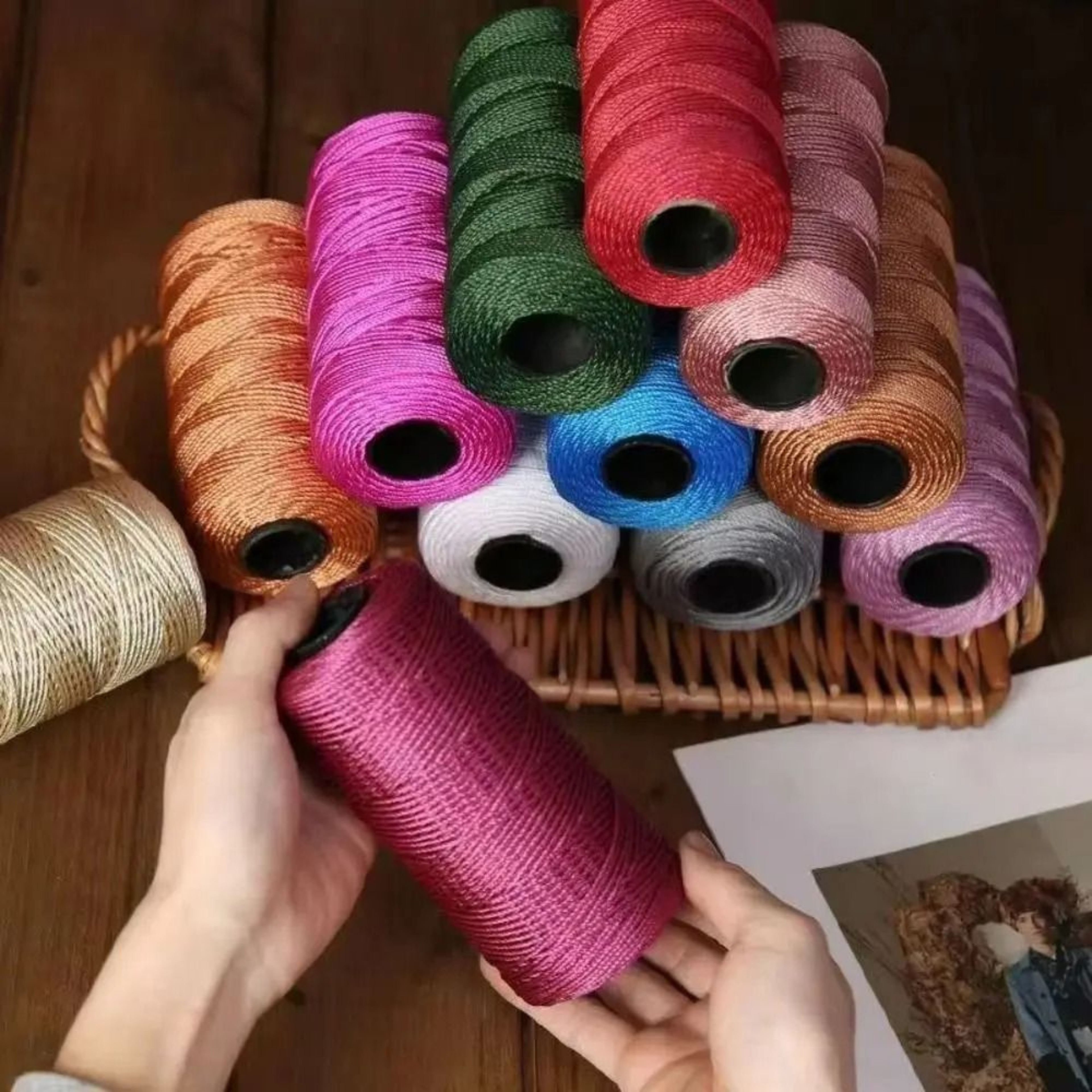 656 Ft Ice Cotton Silk Yarn For Crochet Knitting And DIY Crafts 4