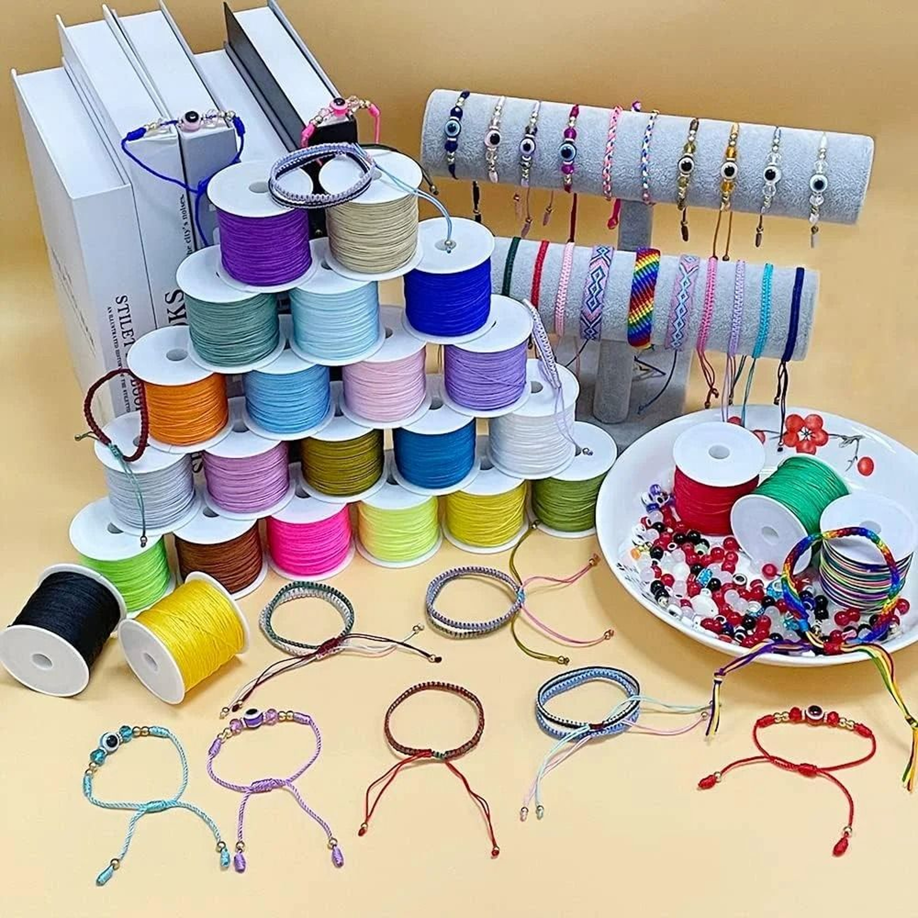 08mm Nylon Beading Cord 100 Yards Chinese Knot String For Bracelets Necklaces  DIY Jewelry Making 2
