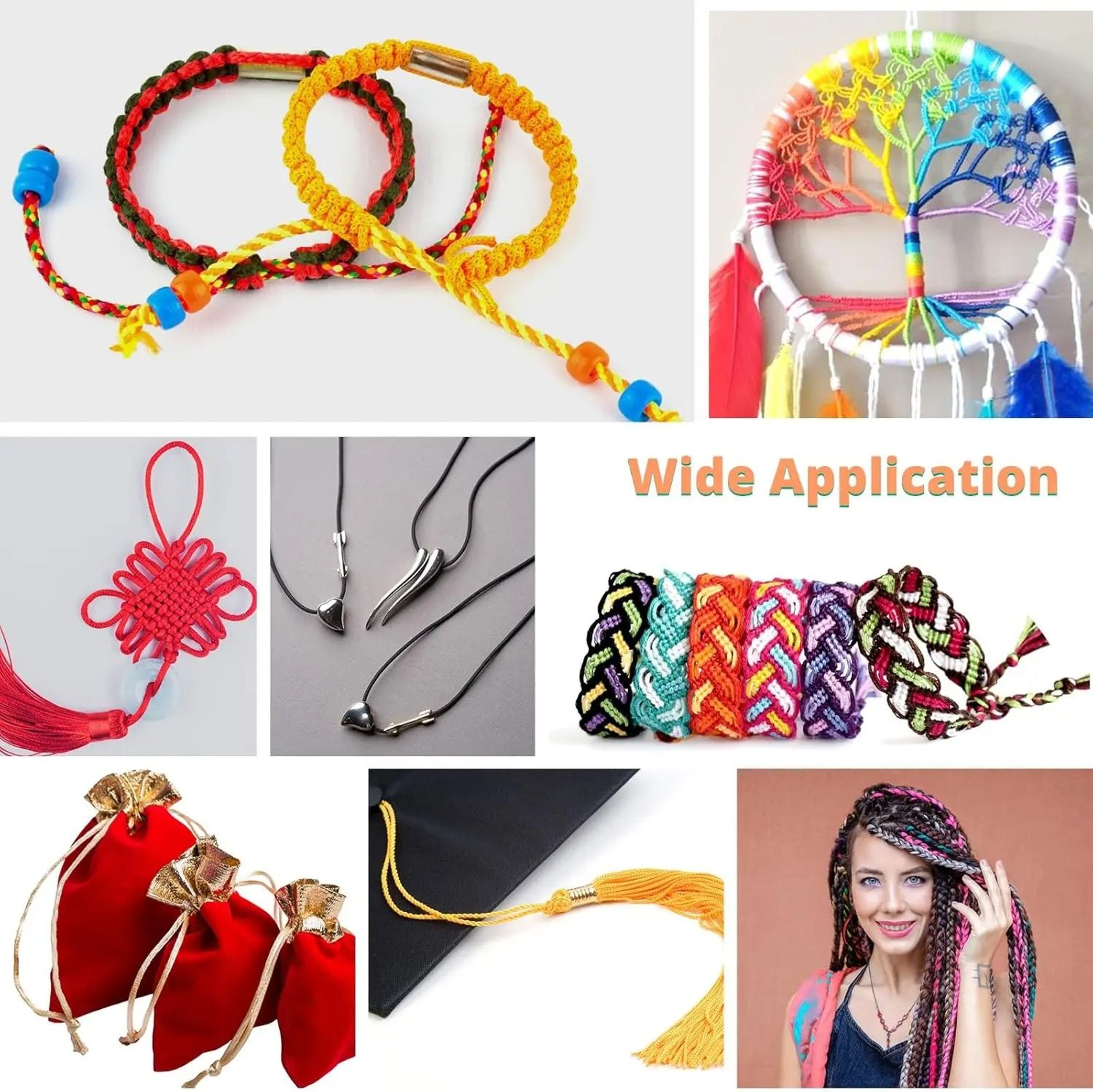 08mm Nylon Beading Cord 100 Yards Chinese Knot String For Bracelets Necklaces  DIY Jewelry Making 6