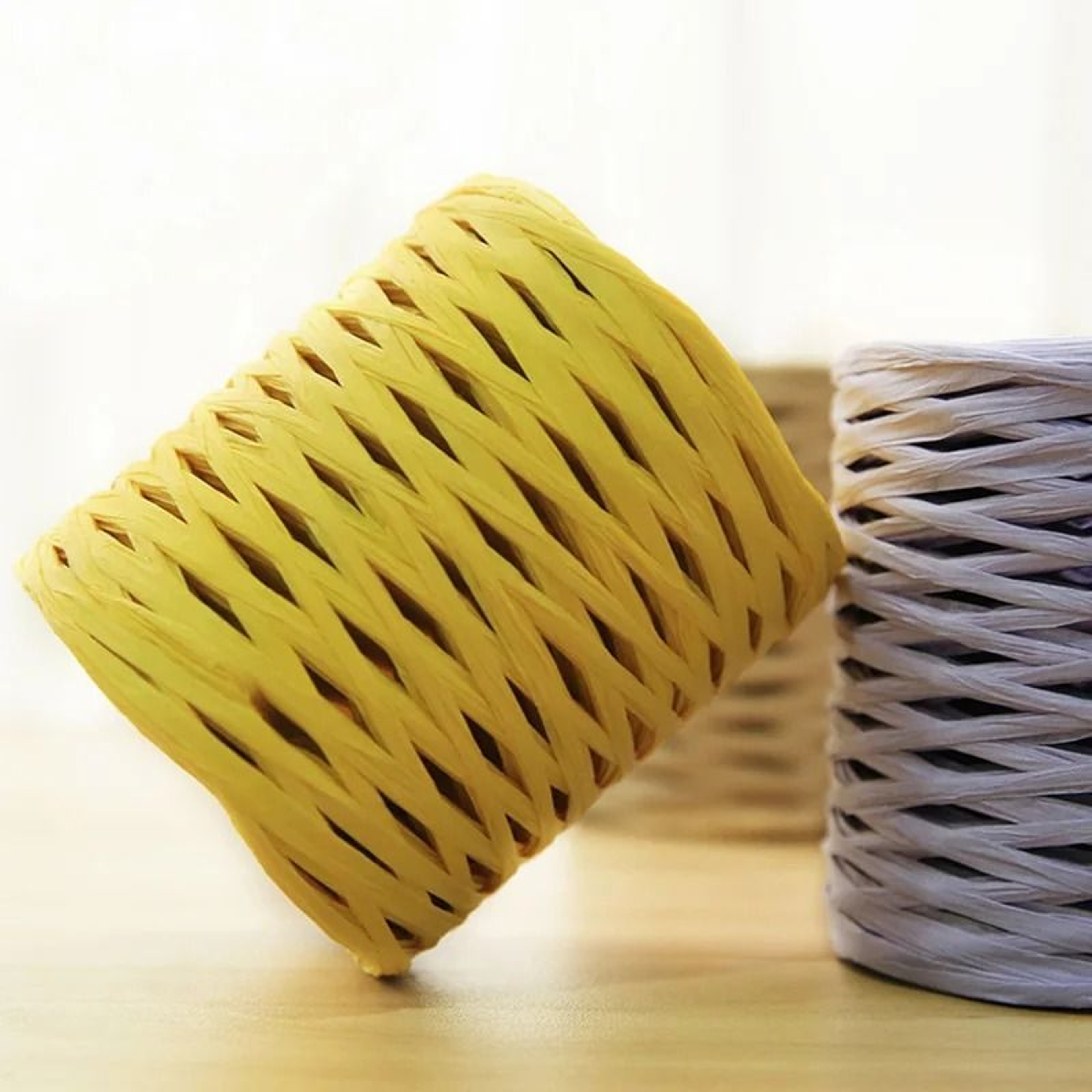 Natural Raffia Straw Crochet Yarn 219 Yards Paper Rope For Summer Hats Beach Bags  DIY Crafts 3