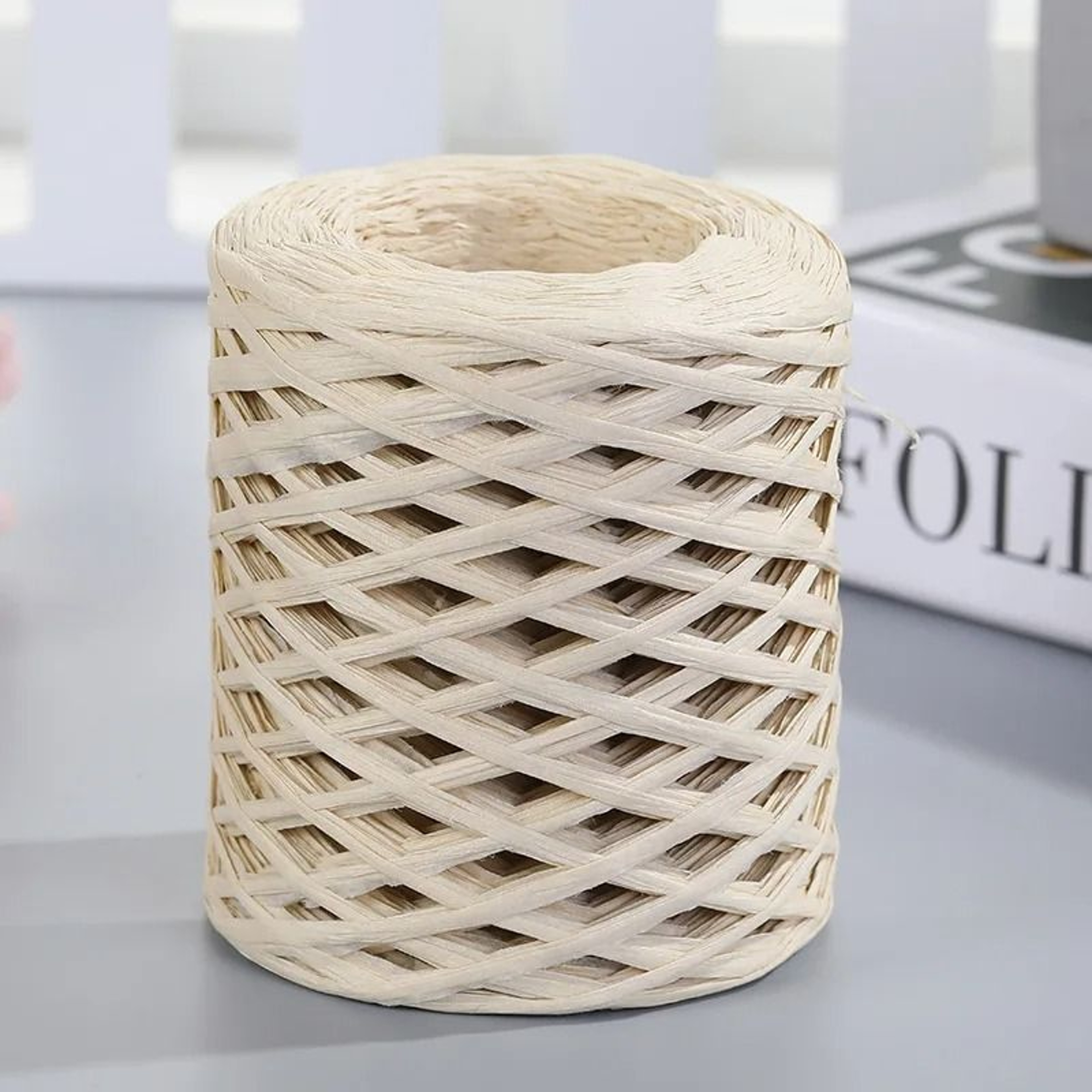 Natural Raffia Straw Crochet Yarn 219 Yards Paper Rope For Summer Hats Beach Bags  DIY Crafts 28