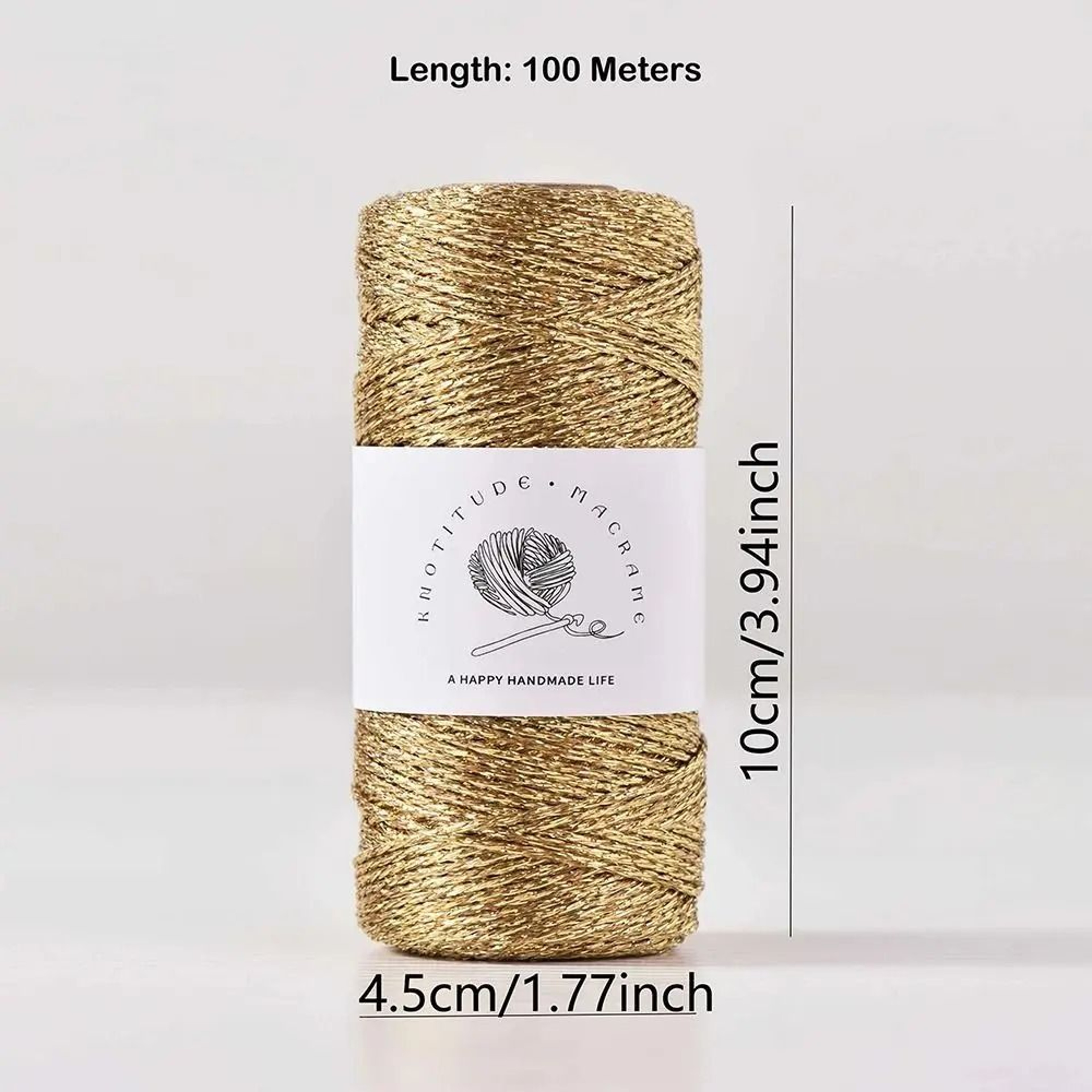 Premium 1mm Metallic Crochet Yarn 100m Shimmer Craft Thread For Knitting Gift Wrapping Sewing  DIY  5