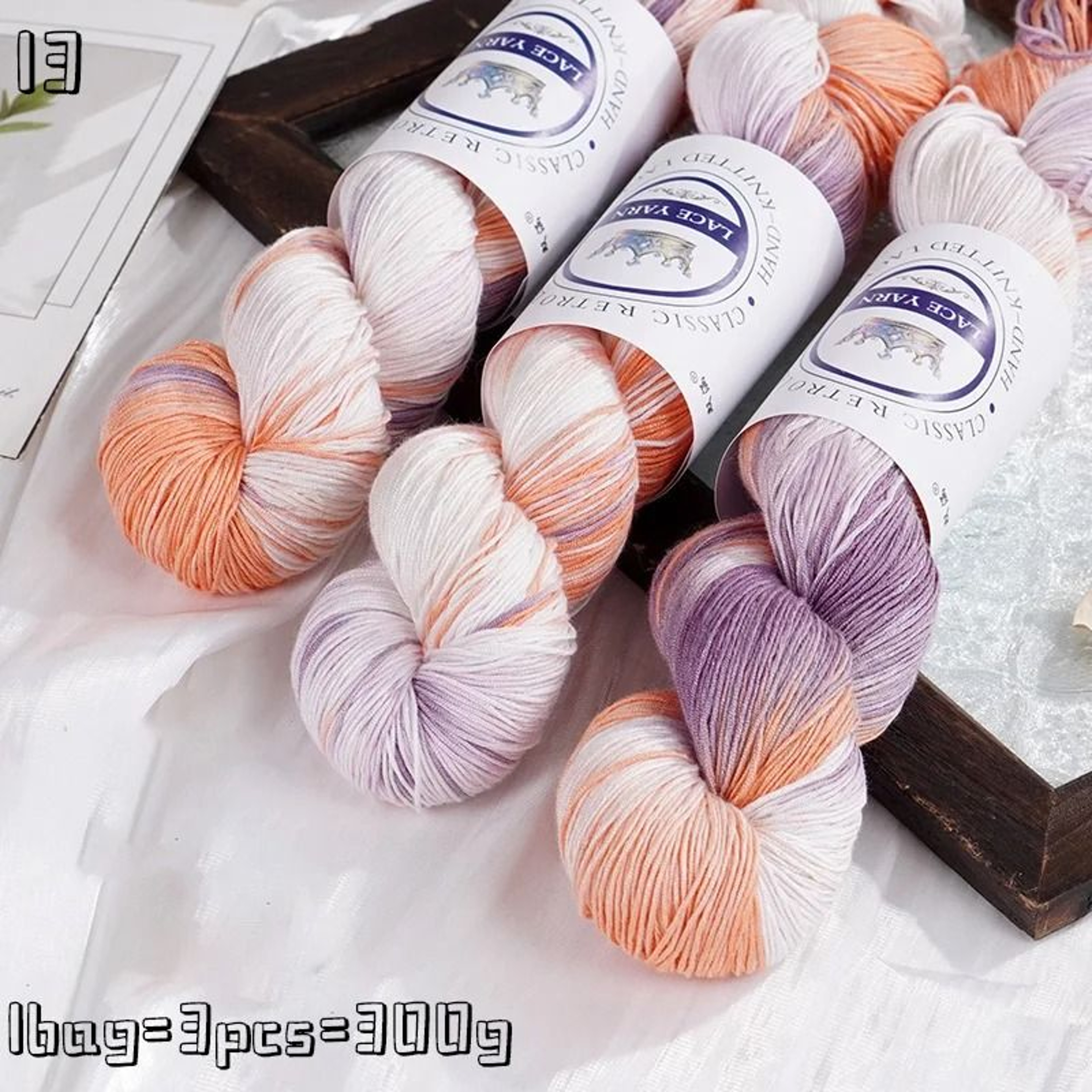 Hand Dyed Gradient Lace Yarn For Crochet Sweaters Shawls Scarves Hats  DIY Crafts 11