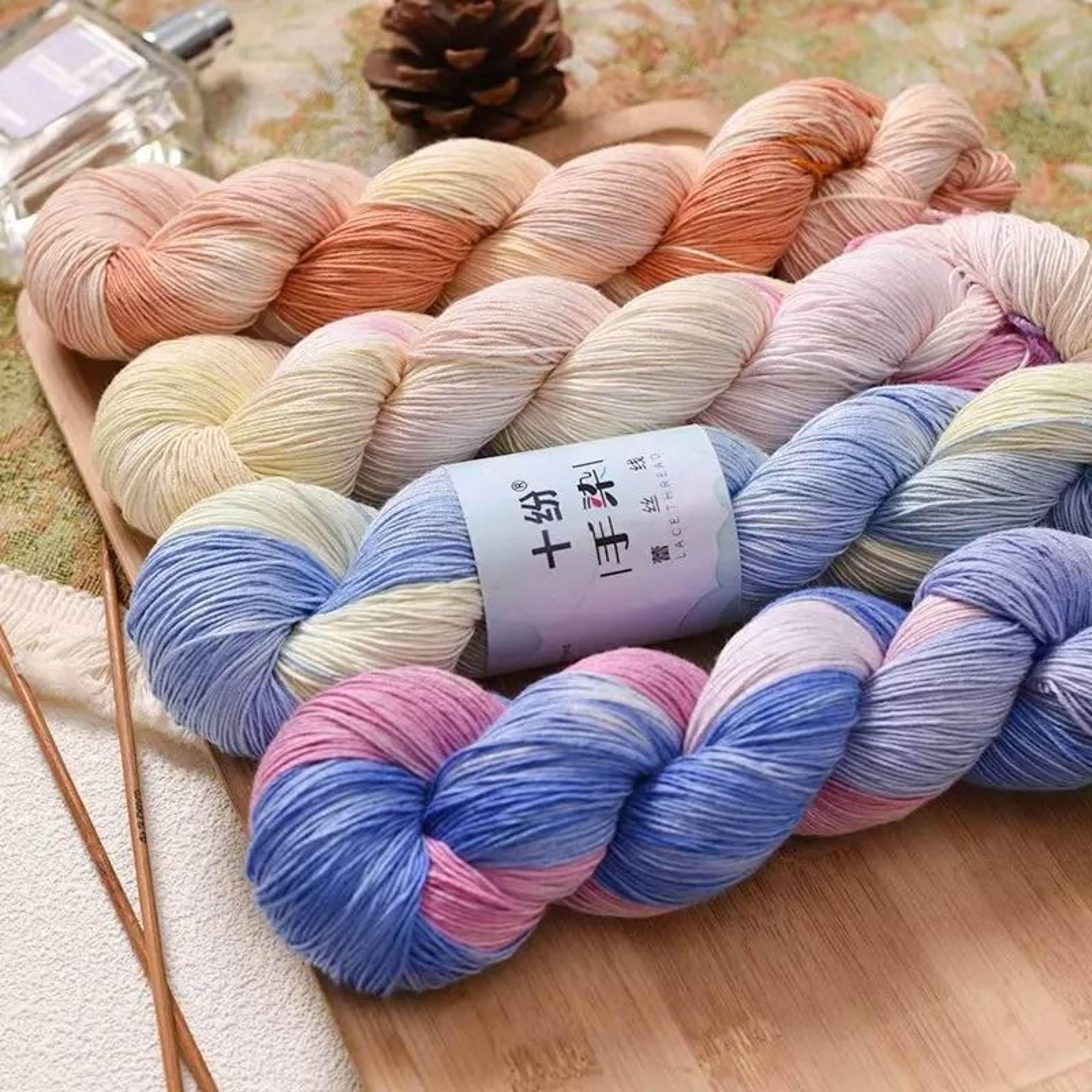 Hand Dyed Gradient Lace Yarn 353 Oz For Crochet Knitting Shawls  DIY Handmade Crafts 1