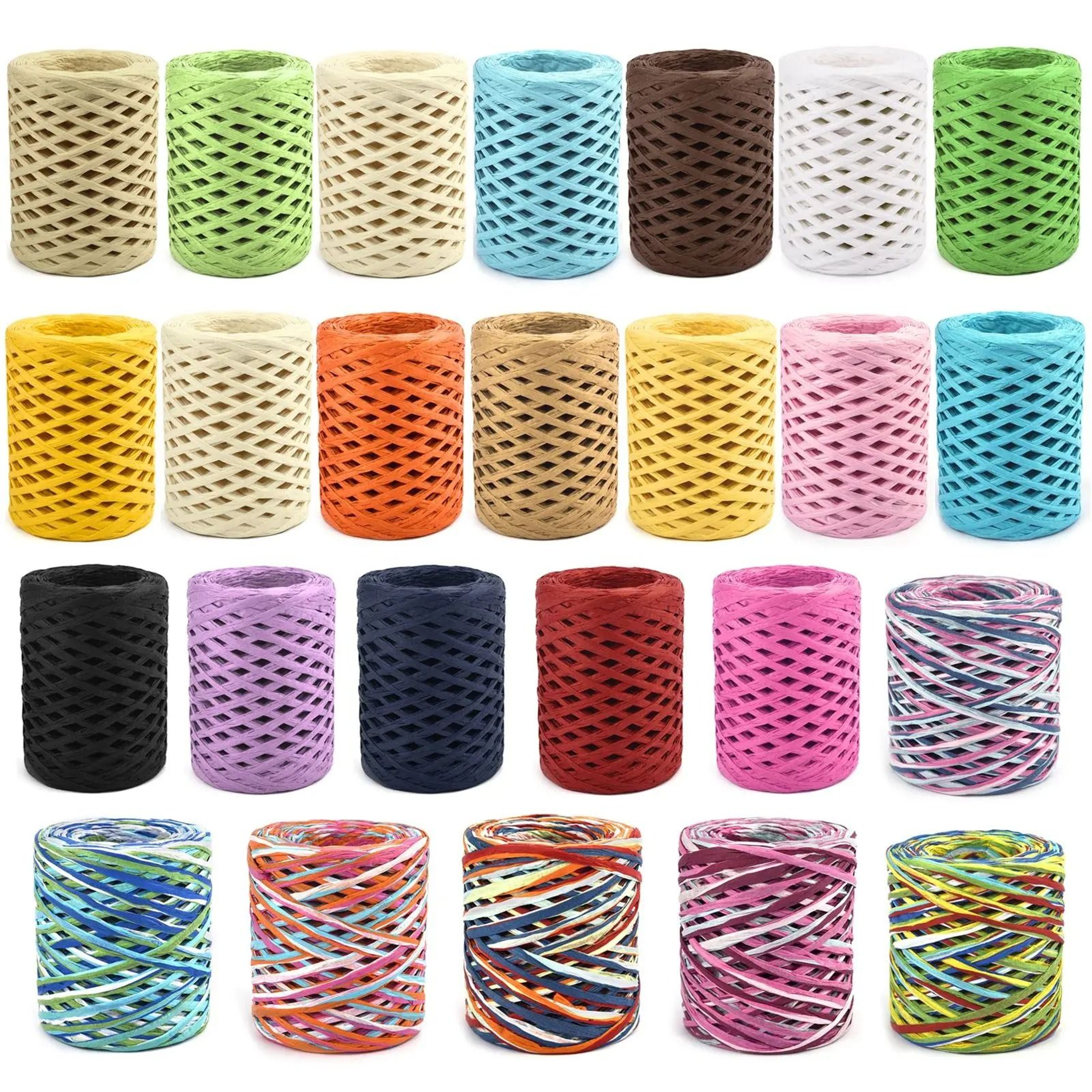 Natural Raffia Straw Yarn 100m Eco Friendly Paper Yarn For Crochet Beach Bags Sun Hats Gift Wrappin 5