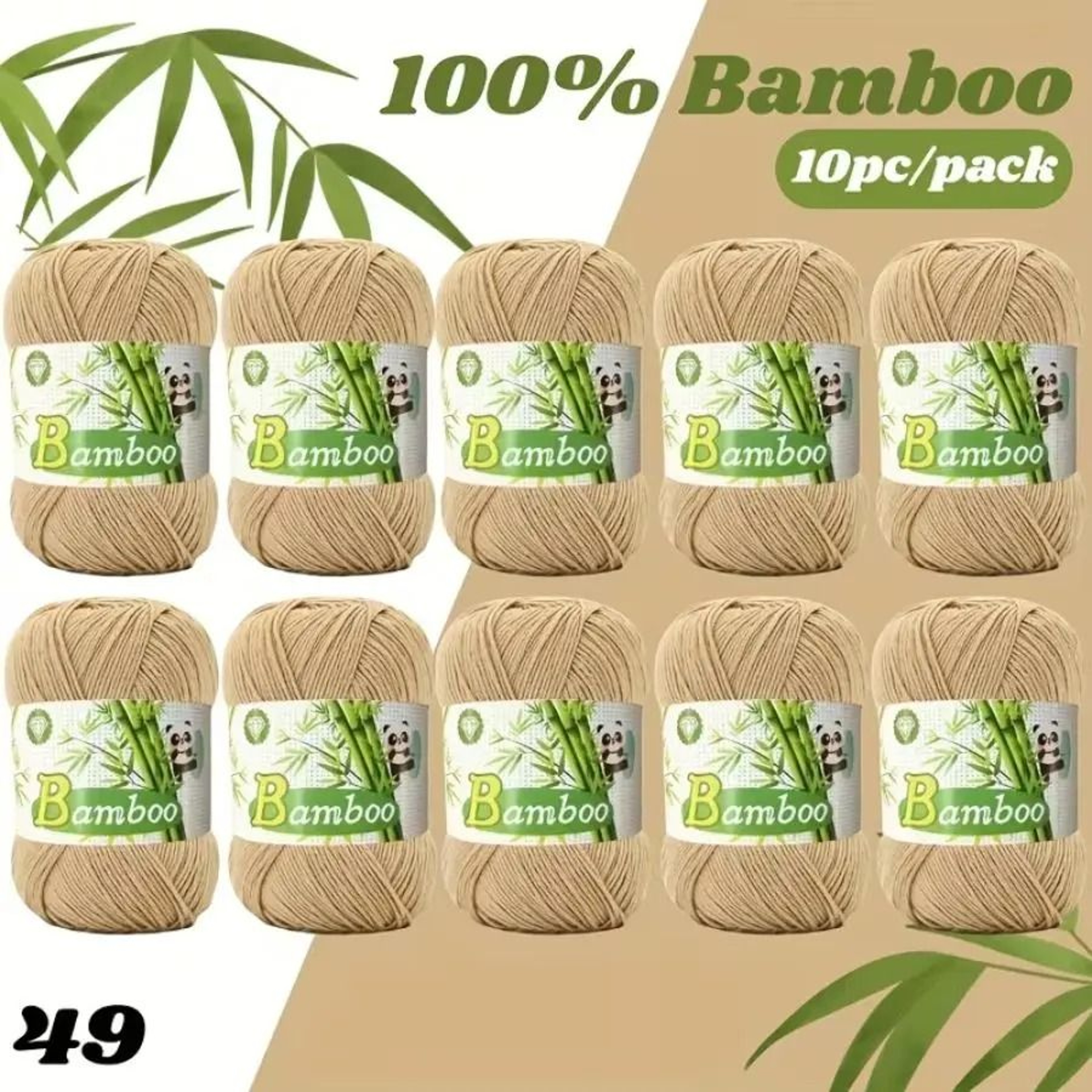 Soft Bamboo Cotton Yarn Set 1764 Oz 10 Balls For Crochet Knitting And Baby Clothing 9