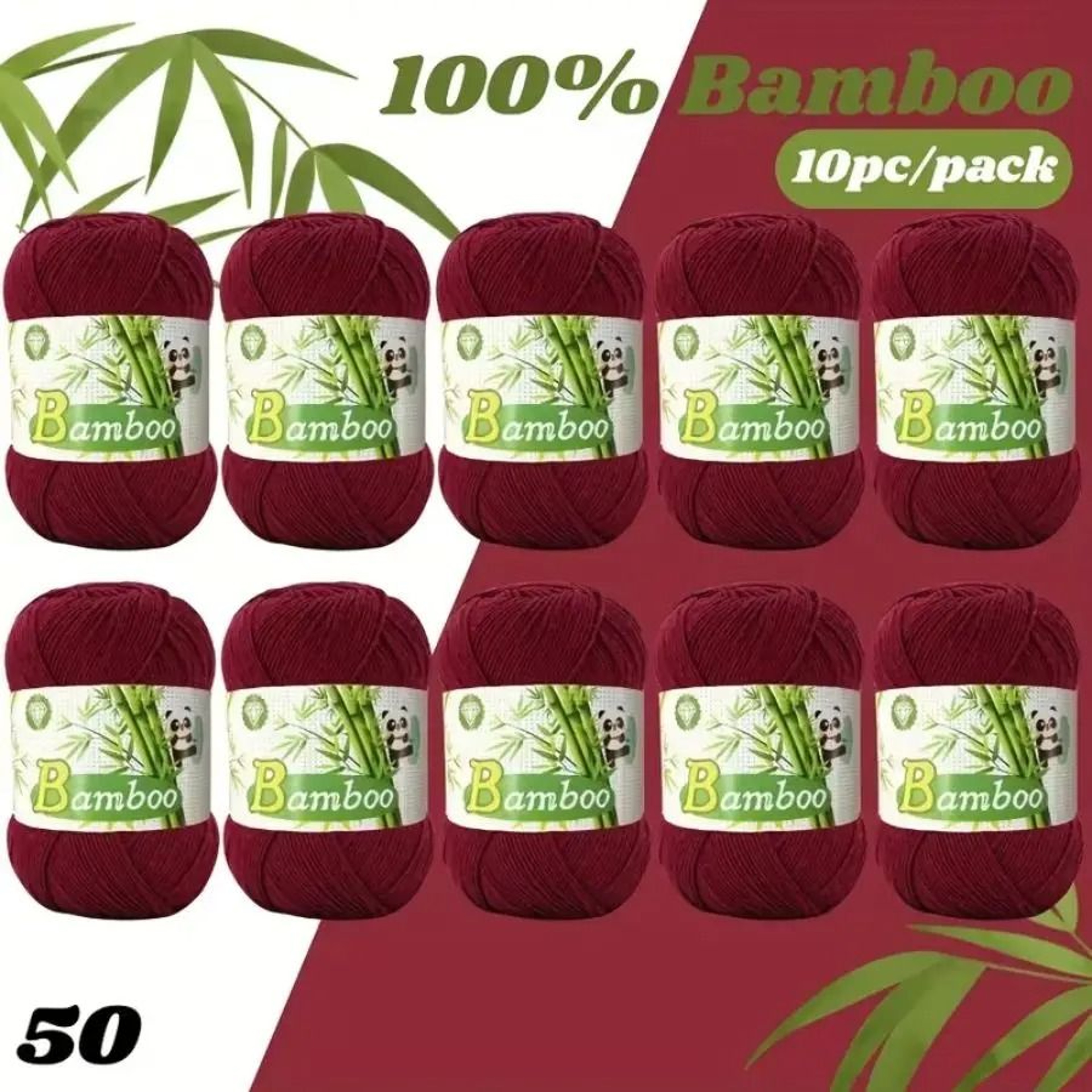 Soft Bamboo Cotton Yarn Set 1764 Oz 10 Balls For Crochet Knitting And Baby Clothing 12