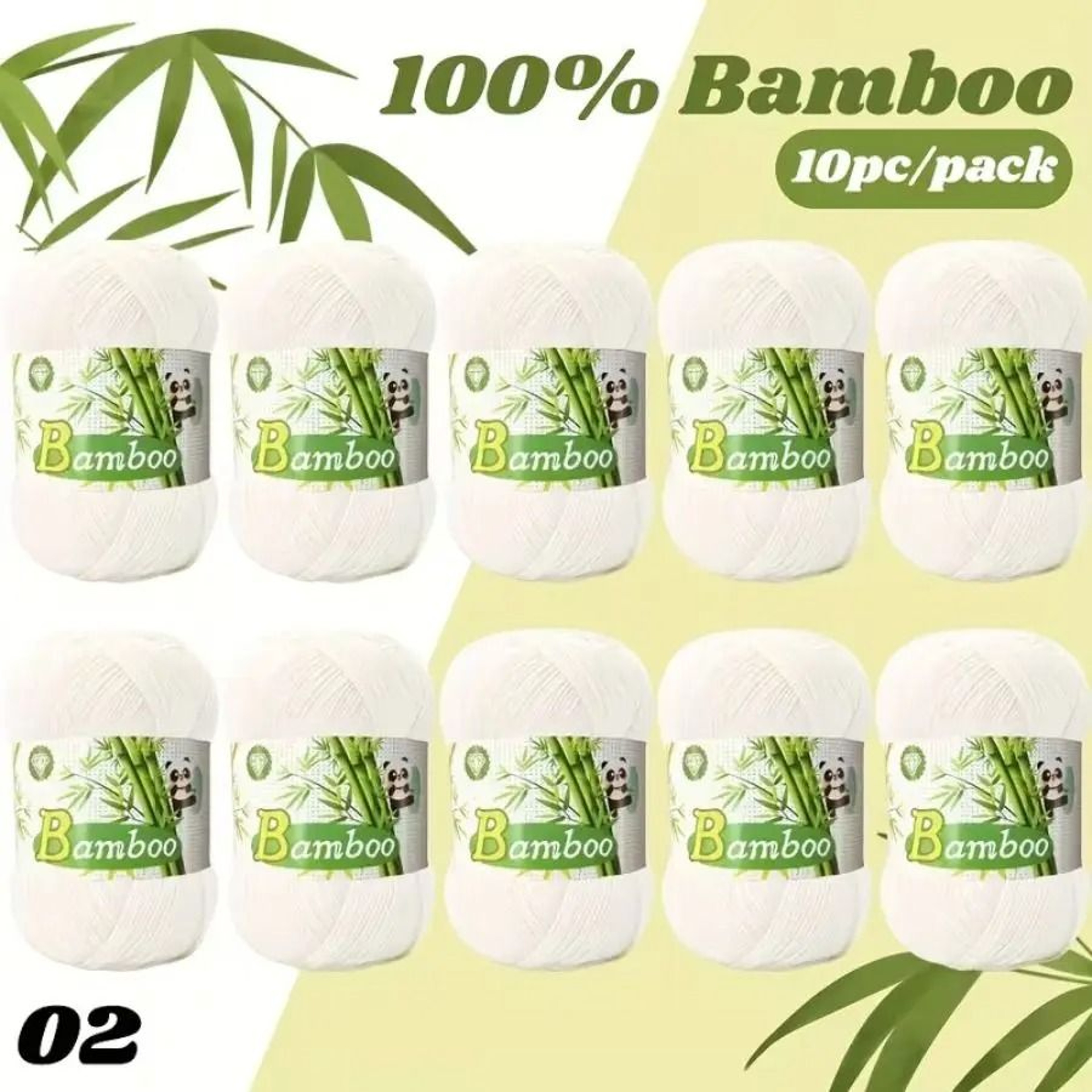Soft Bamboo Cotton Yarn Set 1764 Oz 10 Balls For Crochet Knitting And Baby Clothing 5